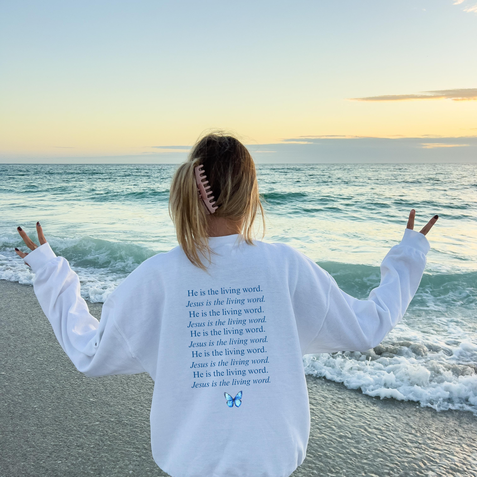Jesus is the Living Word Sweatshirt product thumbnail image Jesus is the Living Word Sweatshirt product thumbnail image