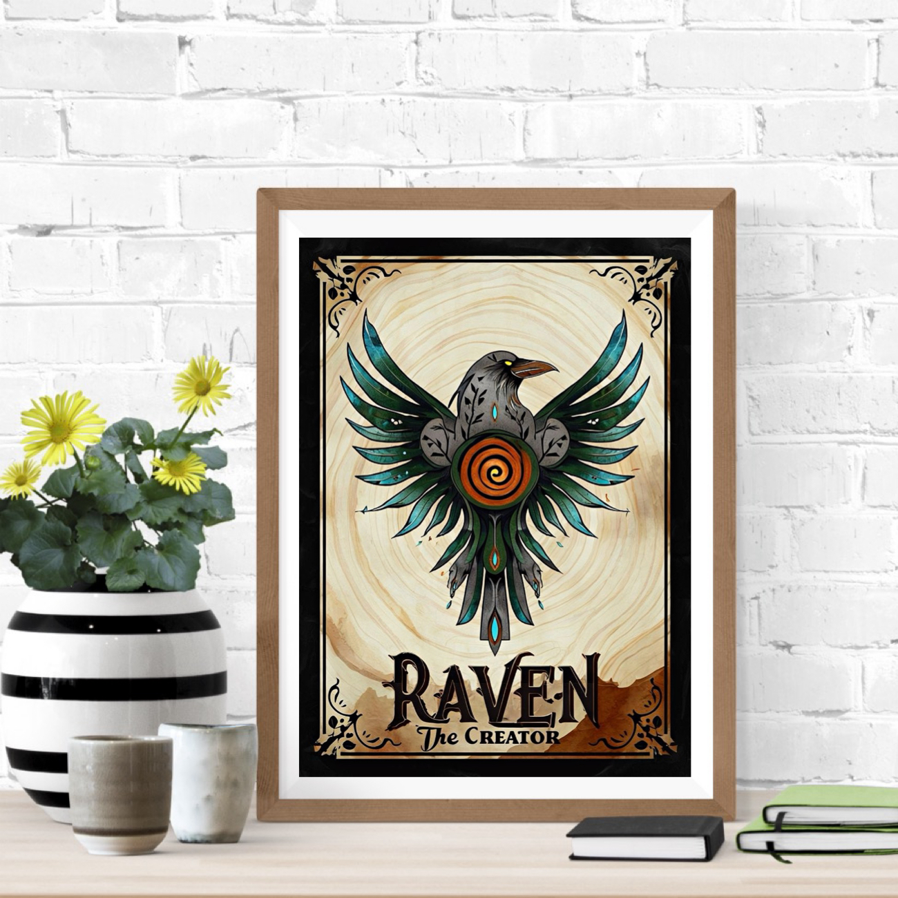 Raven Totem CREATOR Poster, Spirit Guide , Positive Message, Native Folk Lore, Animal Totem Raven Totem CREATOR Poster, Spirit Guide , Positive Message, Native Folk Lore, Animal Totem