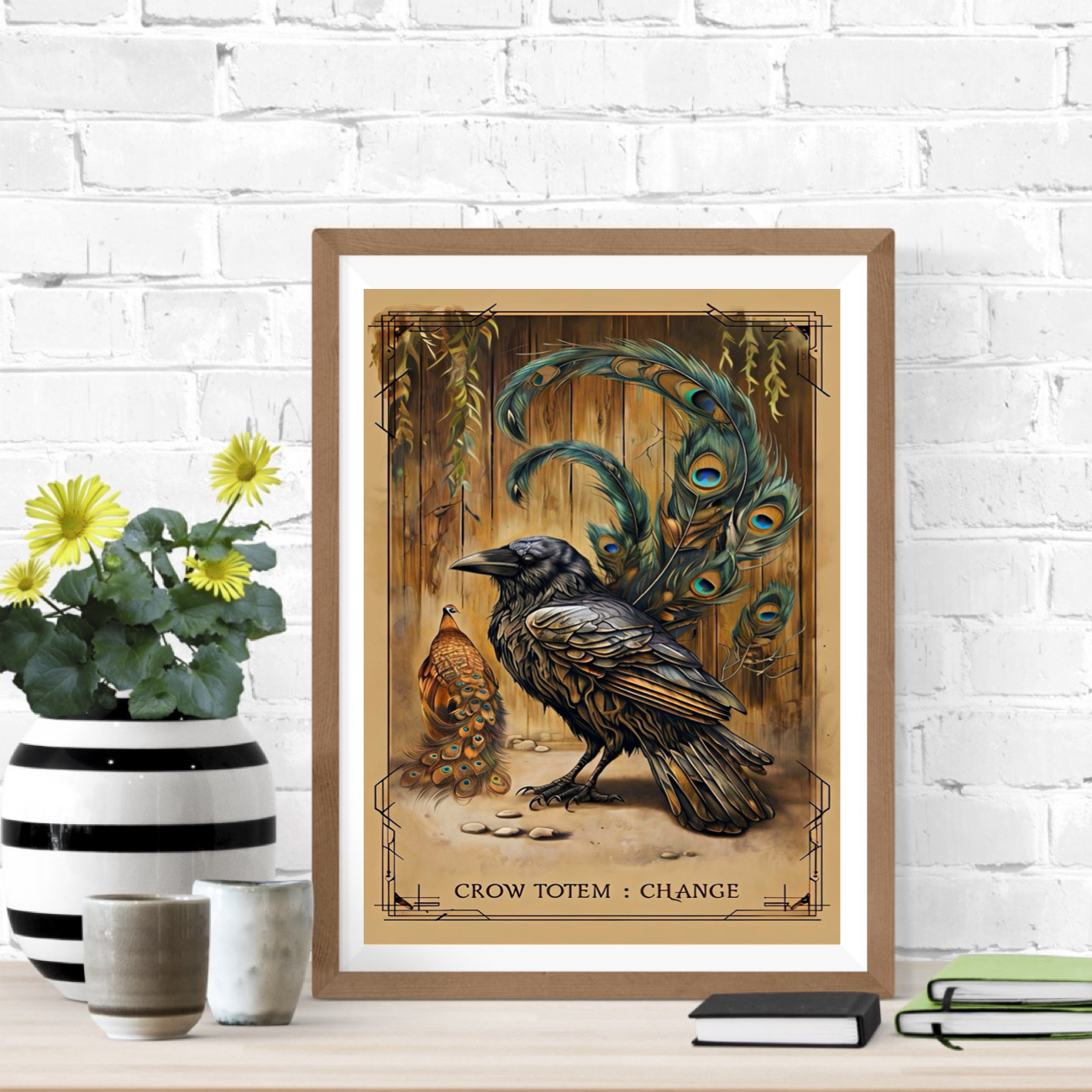 Crow Totem Change Poster, Native Folk Lore, Animal Totem, Spirit Guide, Friendship Gift, Uplifting Art product thumbnail image Crow Totem Change Poster, Native Folk Lore, Animal Totem, Spirit Guide, Friendship Gift, Uplifting Art product thumbnail image