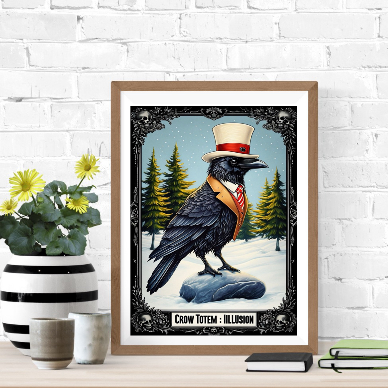 Crow Totem Poster, Illusion Spirit Animal, Spiritual Guide, Uplifting Art, Native Folk Lore product thumbnail image Crow Totem Poster, Illusion Spirit Animal, Spiritual Guide, Uplifting Art, Native Folk Lore product thumbnail image