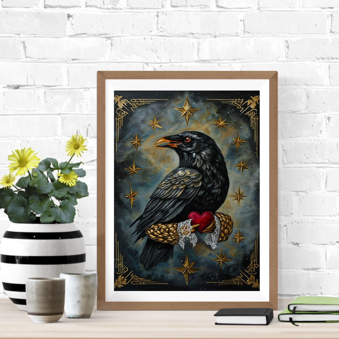 Claddagh Crow Poster, Irish Spirit Animal, Spiritual Guide, Uplifting Art, Folk Lore, Red Heart and Hands product thumbnail image Claddagh Crow Poster, Irish Spirit Animal, Spiritual Guide, Uplifting Art, Folk Lore, Red Heart and Hands product thumbnail image