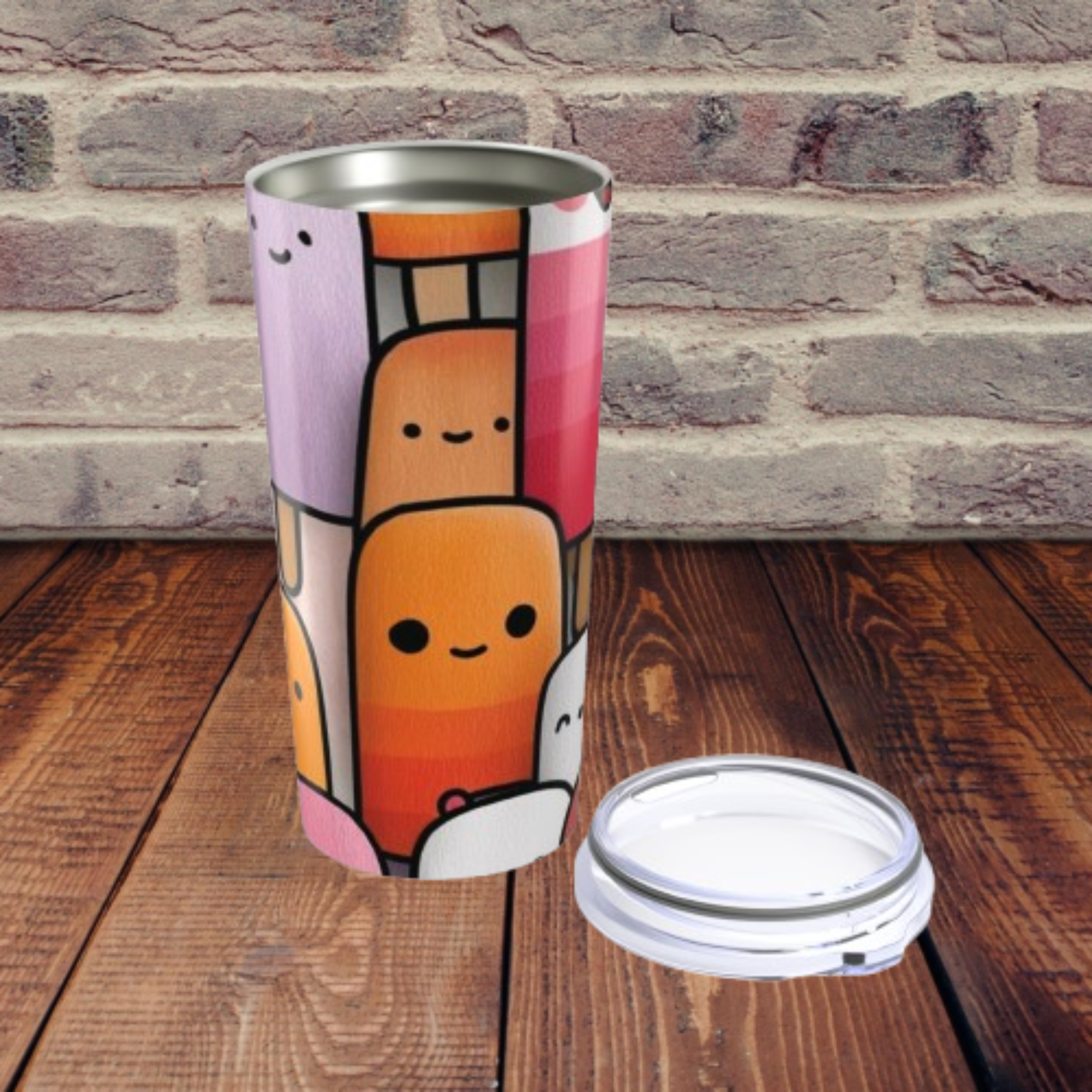Cute Kawaii Tumbler 20oz - Colorful Character Design for Joyful Sips product thumbnail image Cute Kawaii Tumbler 20oz - Colorful Character Design for Joyful Sips product thumbnail image