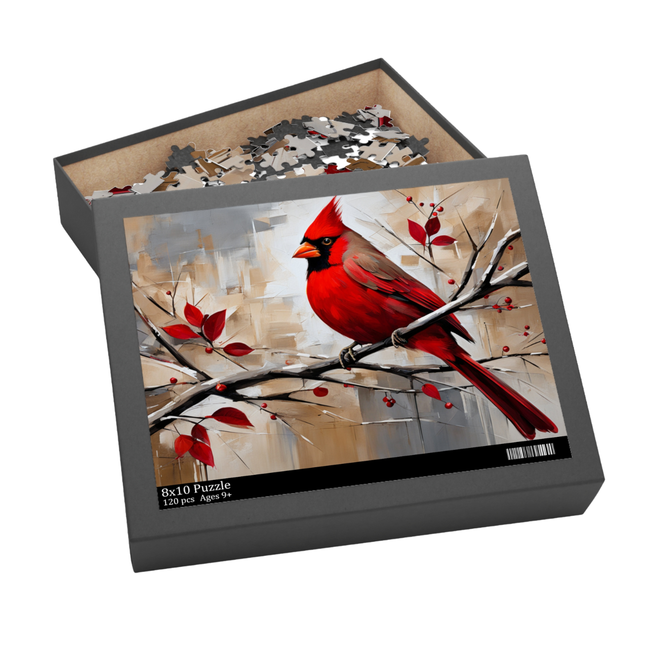 Beautiful Cardinal Puzzle - 120, 252, 500-Piece Options for Nature Lovers Beautiful Cardinal Puzzle - 120, 252, 500-Piece Options for Nature Lovers
