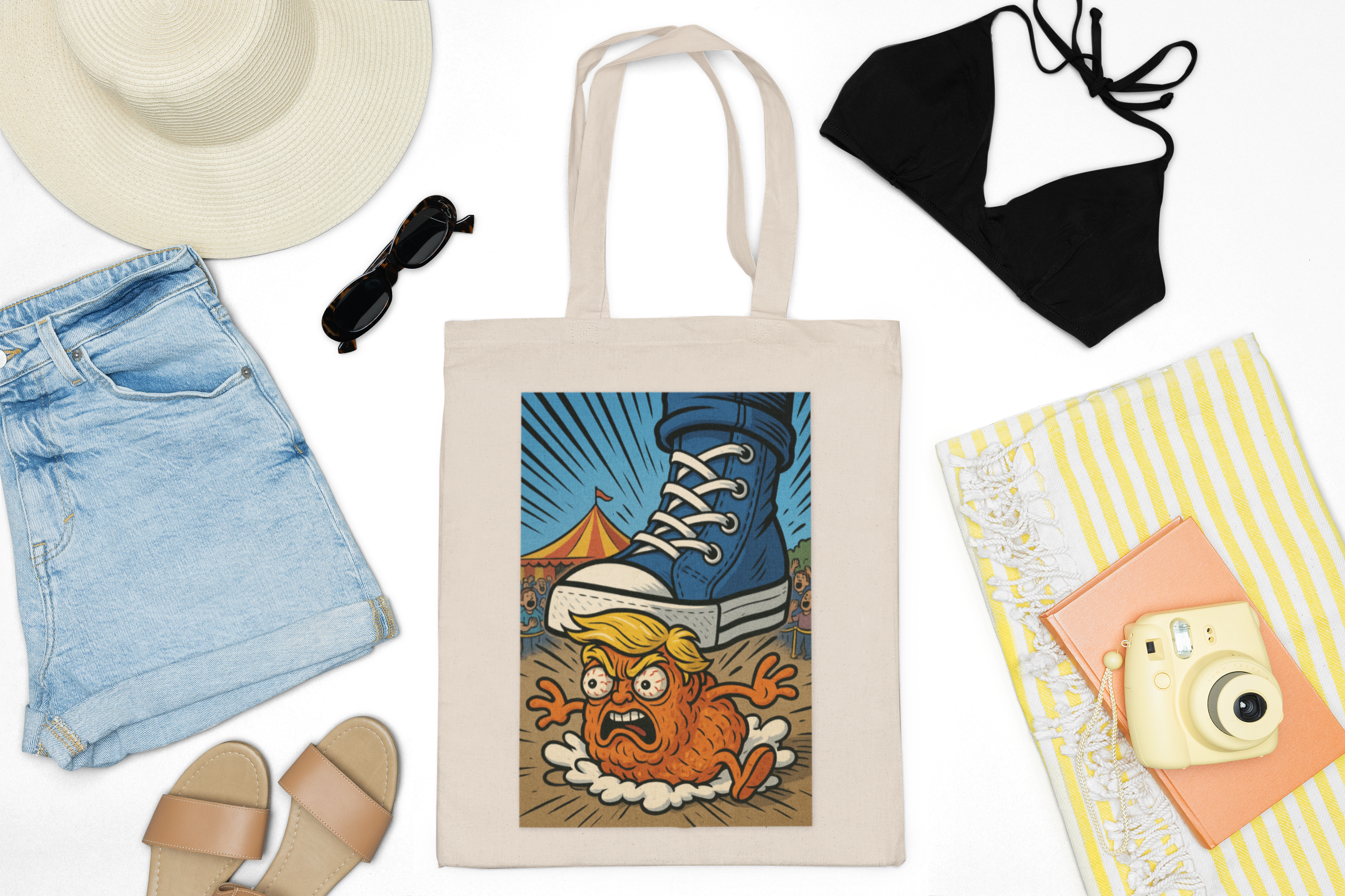 Cotton Canvas Tote Bag - Political Edition with Circus Peanut Design product thumbnail image