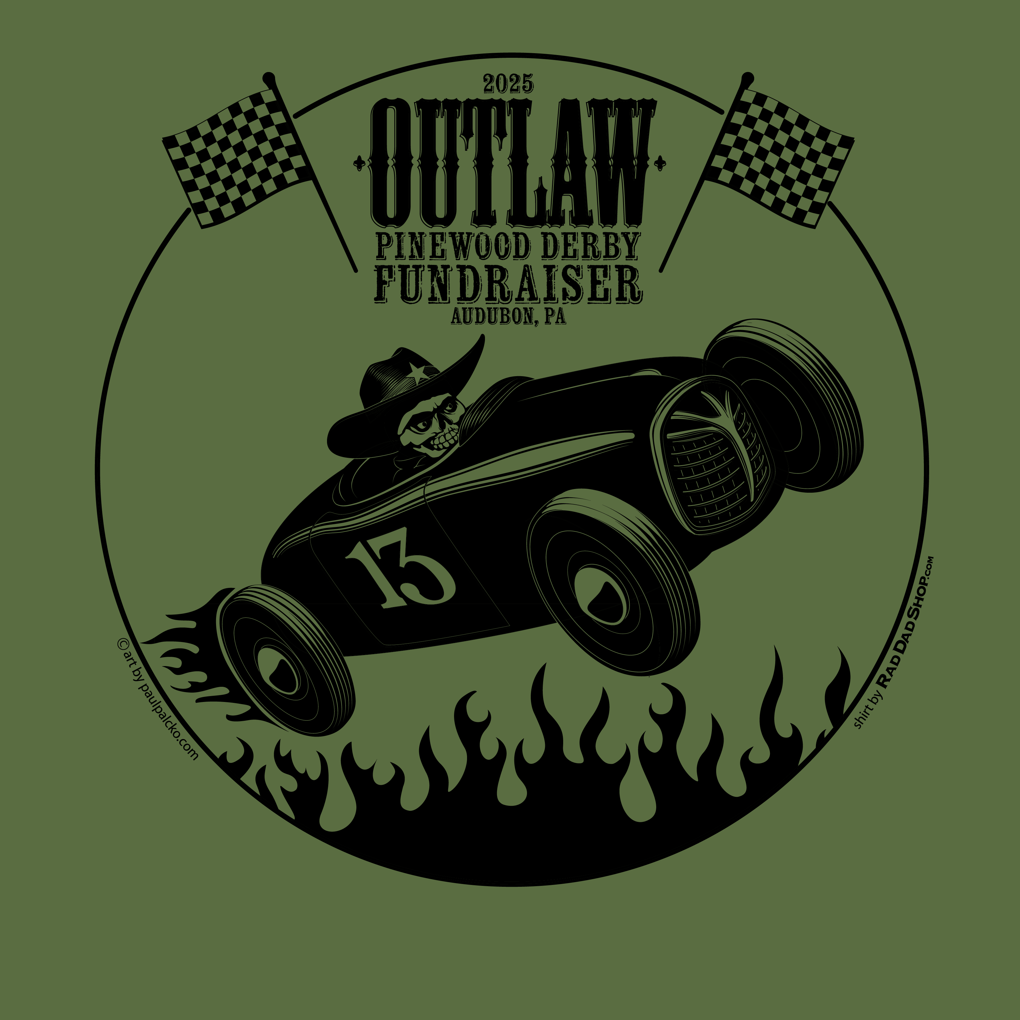 OUTLAW PINEWOOD DERBY 2025, Black ink, Softstyle T-Shirt product thumbnail image OUTLAW PINEWOOD DERBY 2025, Black ink, Softstyle T-Shirt product thumbnail image