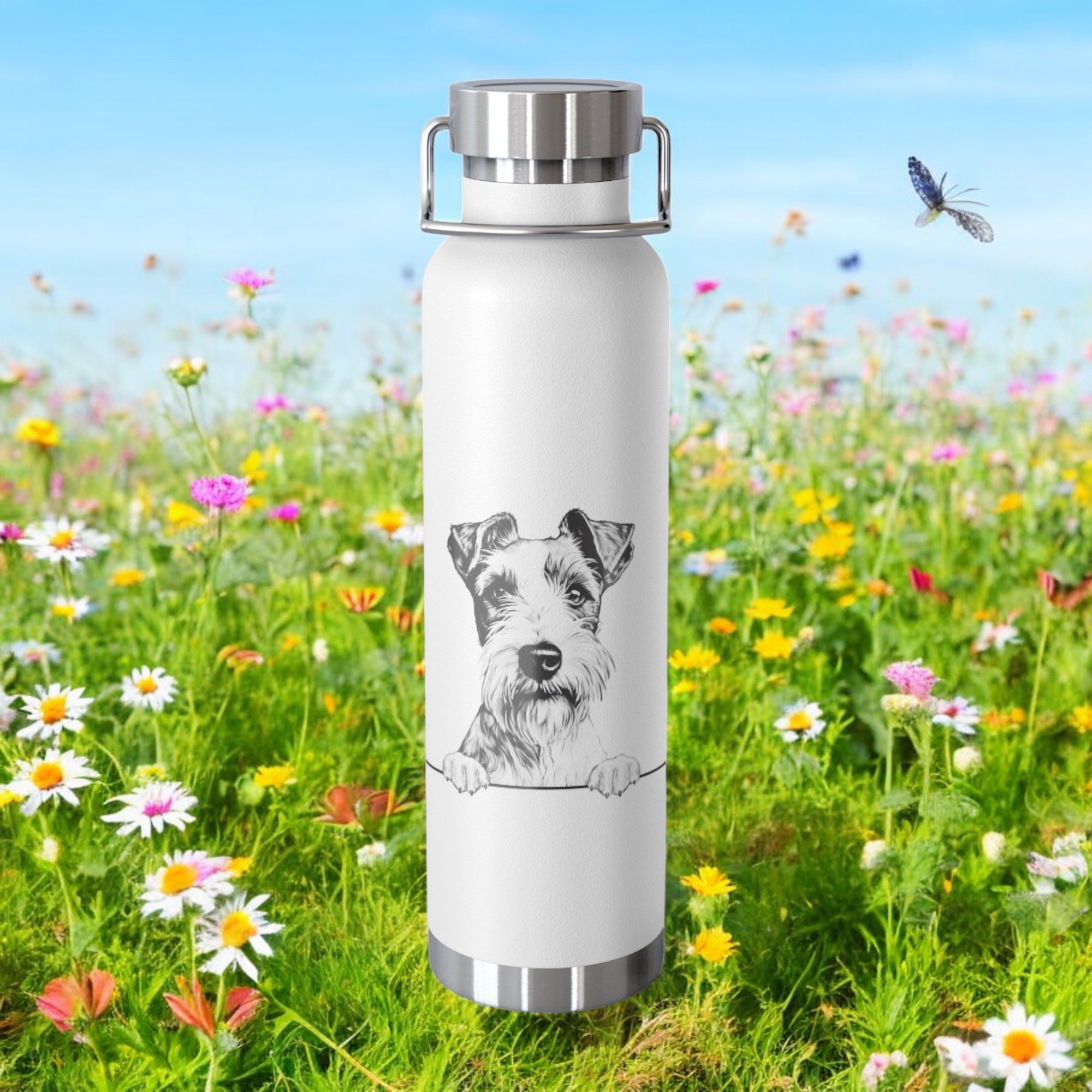 Airedale Terrier Copper Water Bottle - 22oz Vacuum Insulated Flask with Adorable Pup Design product thumbnail image Airedale Terrier Copper Water Bottle - 22oz Vacuum Insulated Flask with Adorable Pup Design product thumbnail image