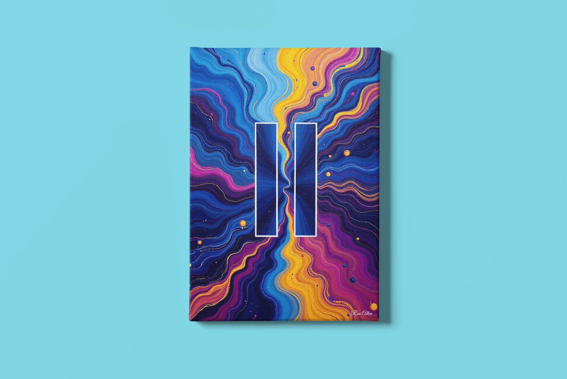 Ron Allen, The Observer, Canvas Print - The Double Slit Experiment in Abstract product thumbnail image Ron Allen, The Observer, Canvas Print - The Double Slit Experiment in Abstract product thumbnail image