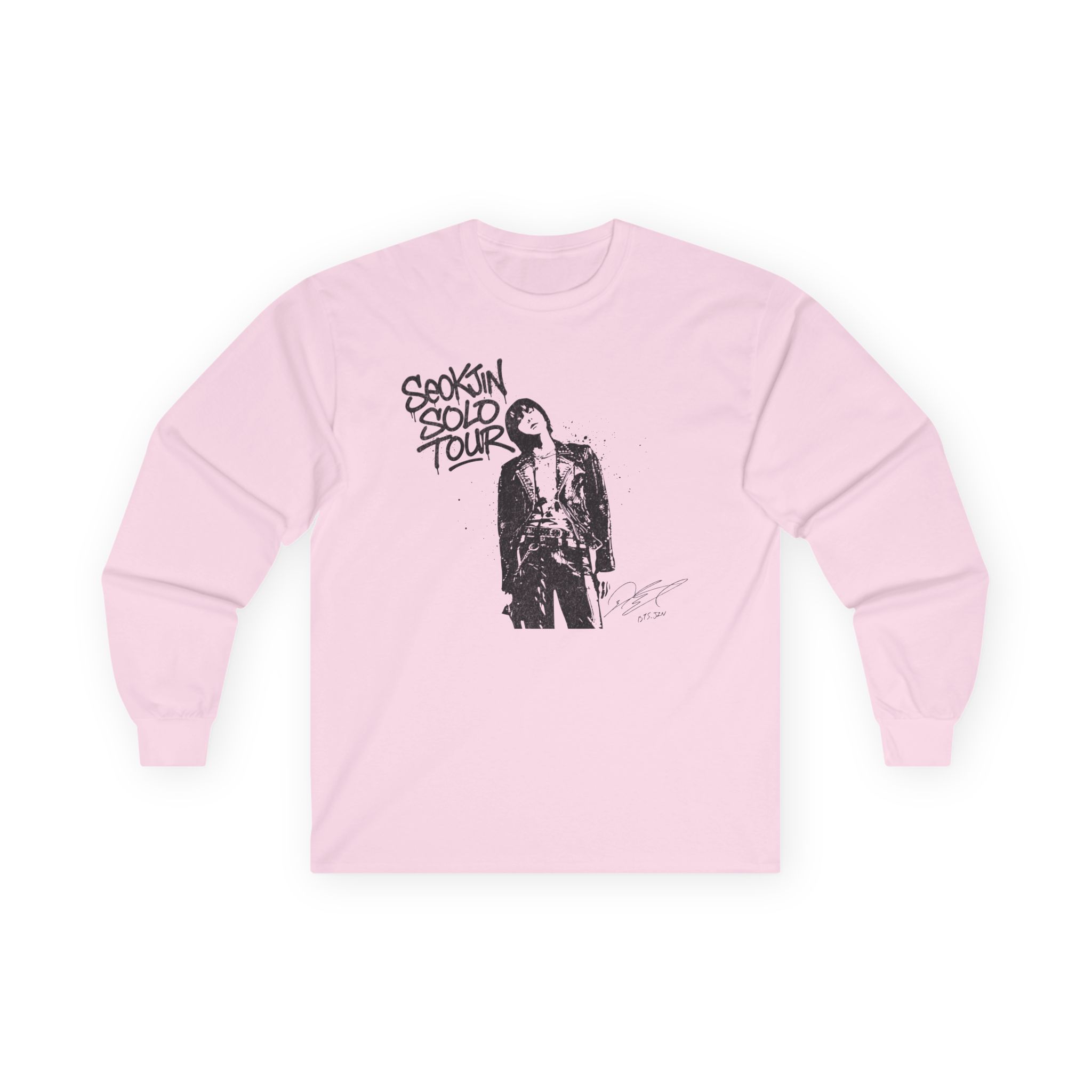 Jin Solo Tour Unisex Long Sleeve Tee, Printed on Front and Back, Designed for Army, by Army product thumbnail image Jin Solo Tour Unisex Long Sleeve Tee, Printed on Front and Back, Designed for Army, by Army product thumbnail image