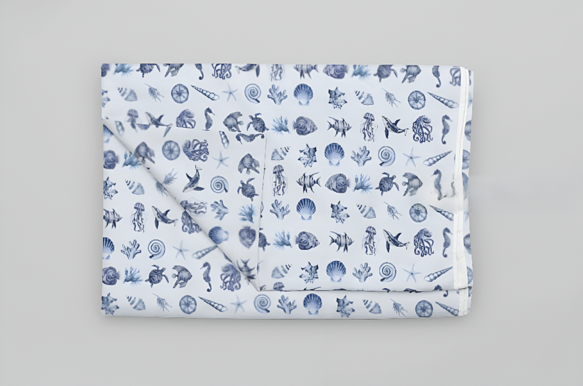 🌊 Baby Blue Seashell Blanket – Soft Coastal Throw for Ocean-Lovers &amp; Cozy Spaces product thumbnail image