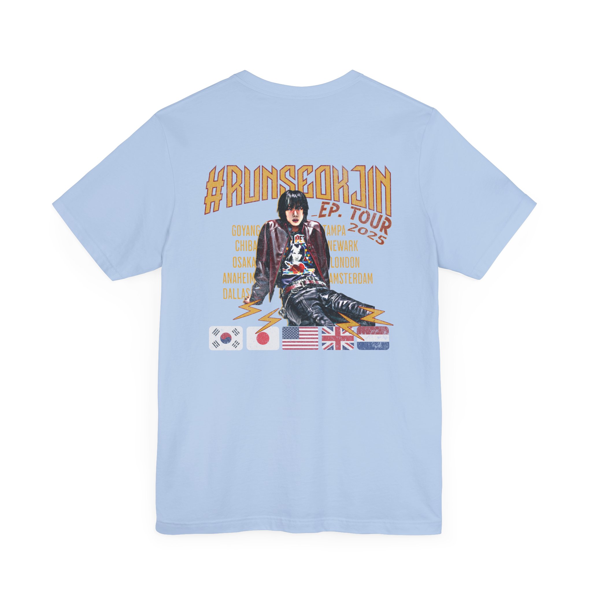 Jin Solo Tour Unisex Tee, Printed on Front and Back, Designed for Army, by Army product thumbnail image Jin Solo Tour Unisex Tee, Printed on Front and Back, Designed for Army, by Army product thumbnail image