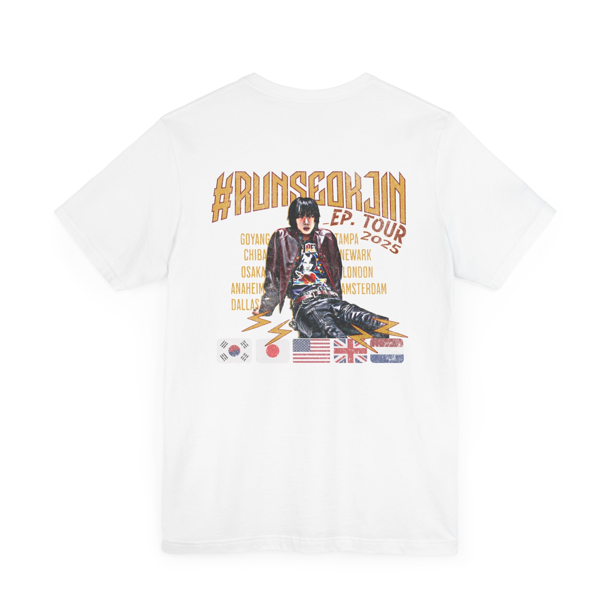 Jin Solo Tour Unisex Tee, Printed on Front and Back, Designed for Army, by Army product thumbnail image Jin Solo Tour Unisex Tee, Printed on Front and Back, Designed for Army, by Army product thumbnail image