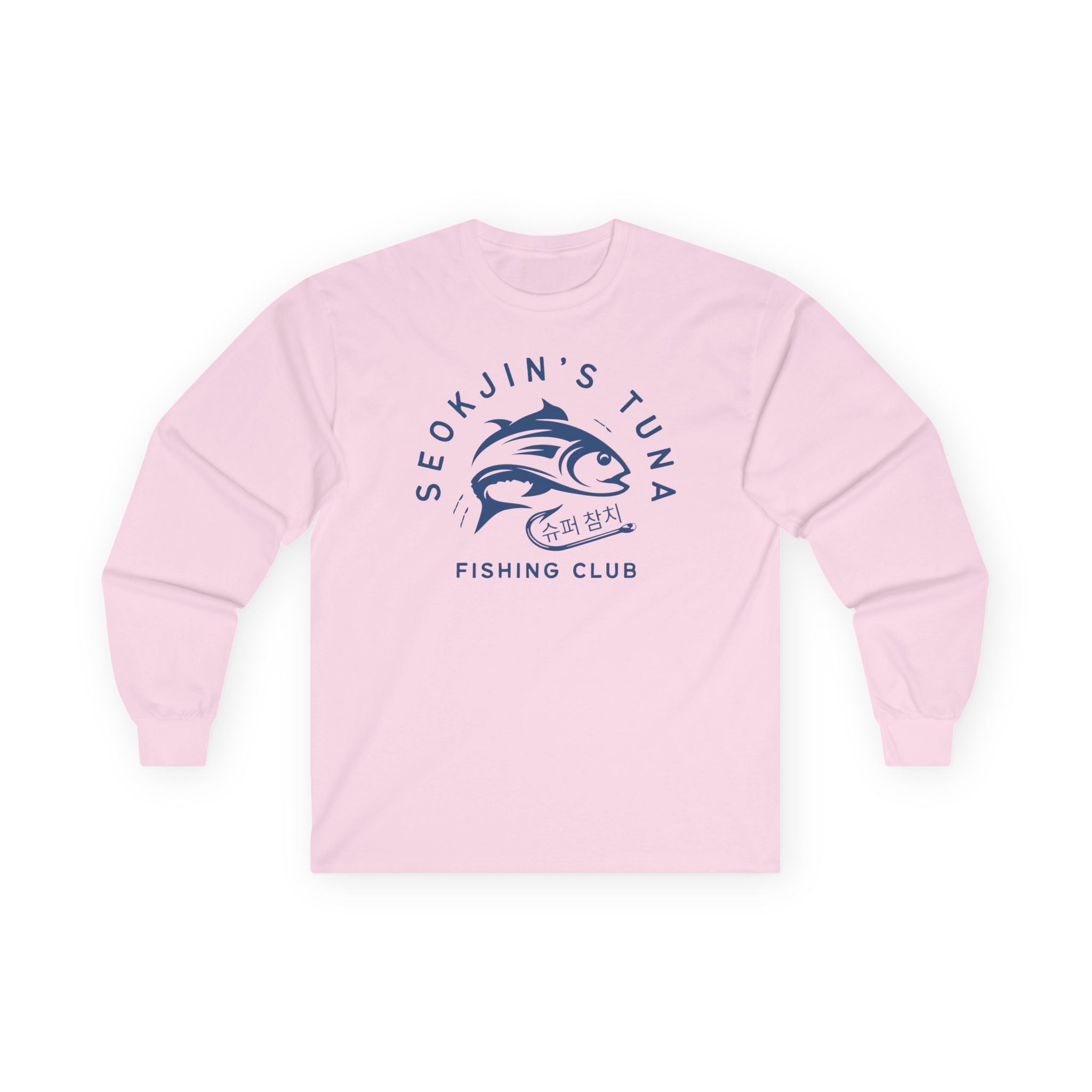 Jin Super Tuna Unisex Long Sleeve Tee, Printed on Front and Back, Designed for Army, by Army product thumbnail image Jin Super Tuna Unisex Long Sleeve Tee, Printed on Front and Back, Designed for Army, by Army product thumbnail image