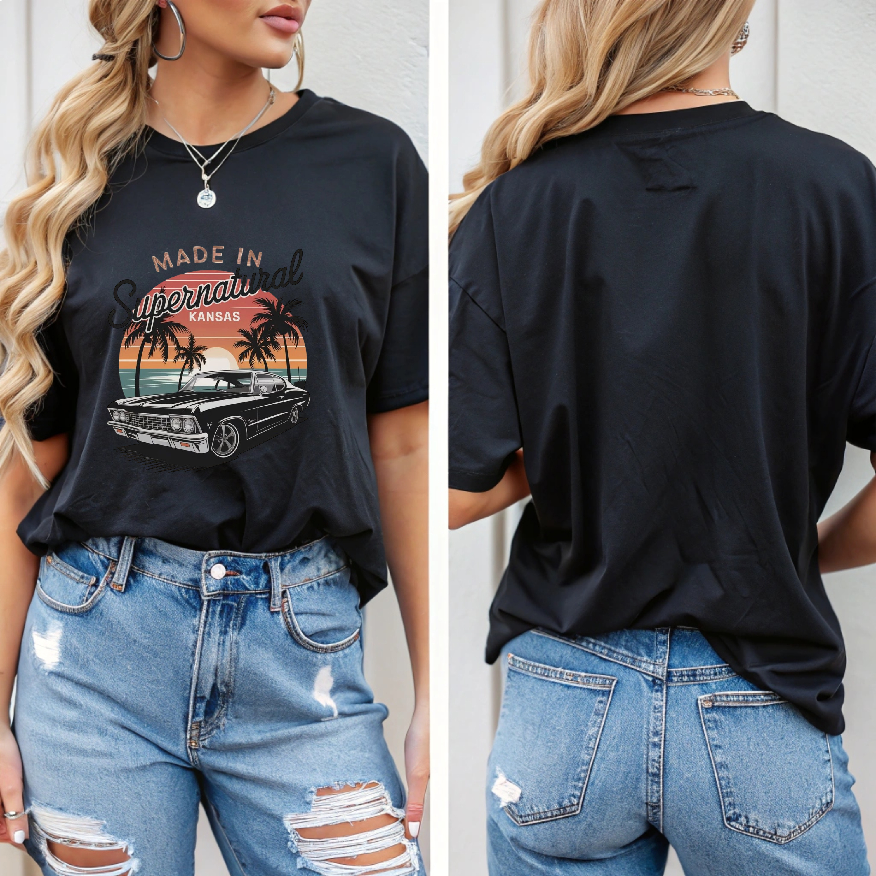 Retro Supernatural Kansas Crewneck Sweatshirt product thumbnail image Retro Supernatural Kansas Crewneck Sweatshirt product thumbnail image