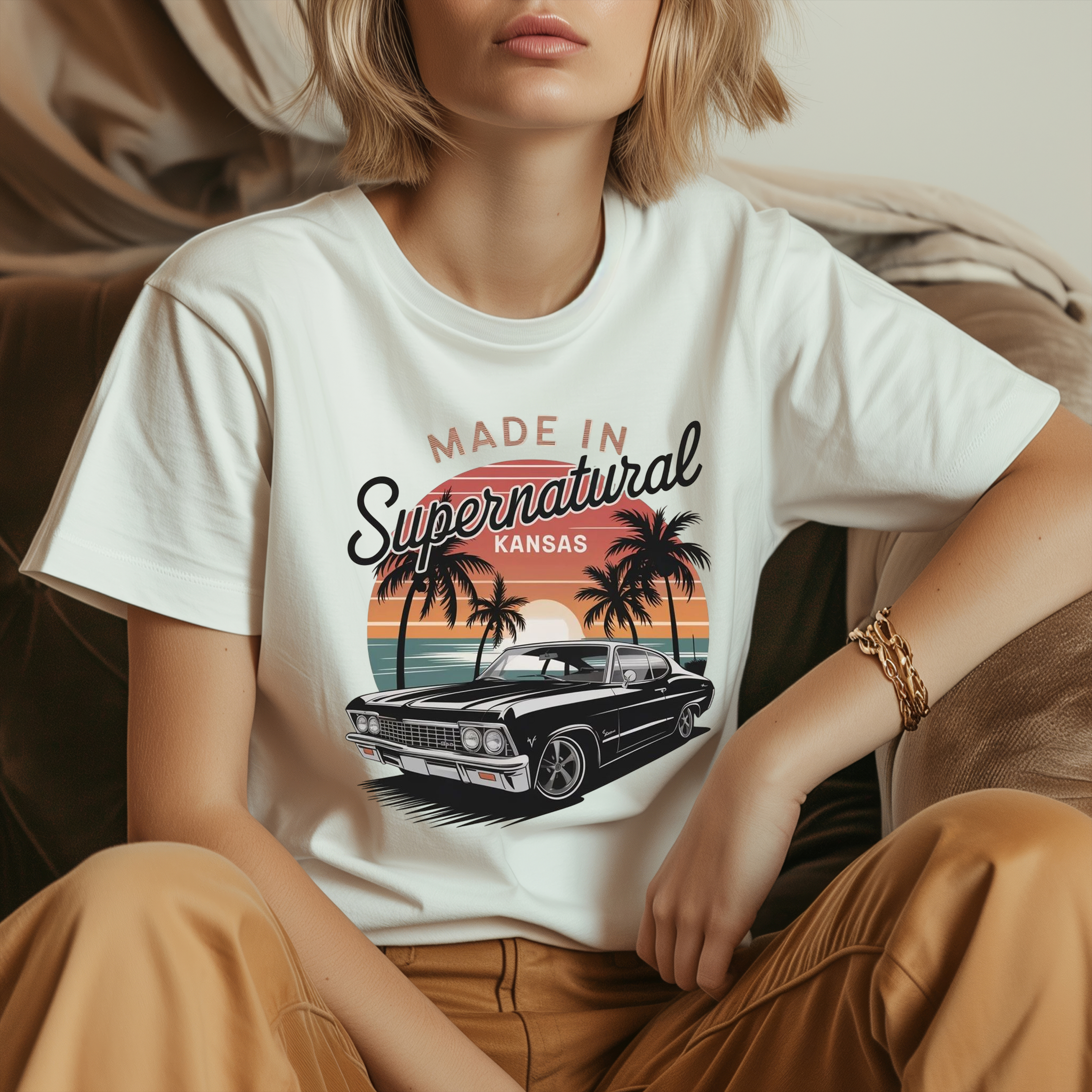 Retro Supernatural Kansas Crewneck Sweatshirt product thumbnail image