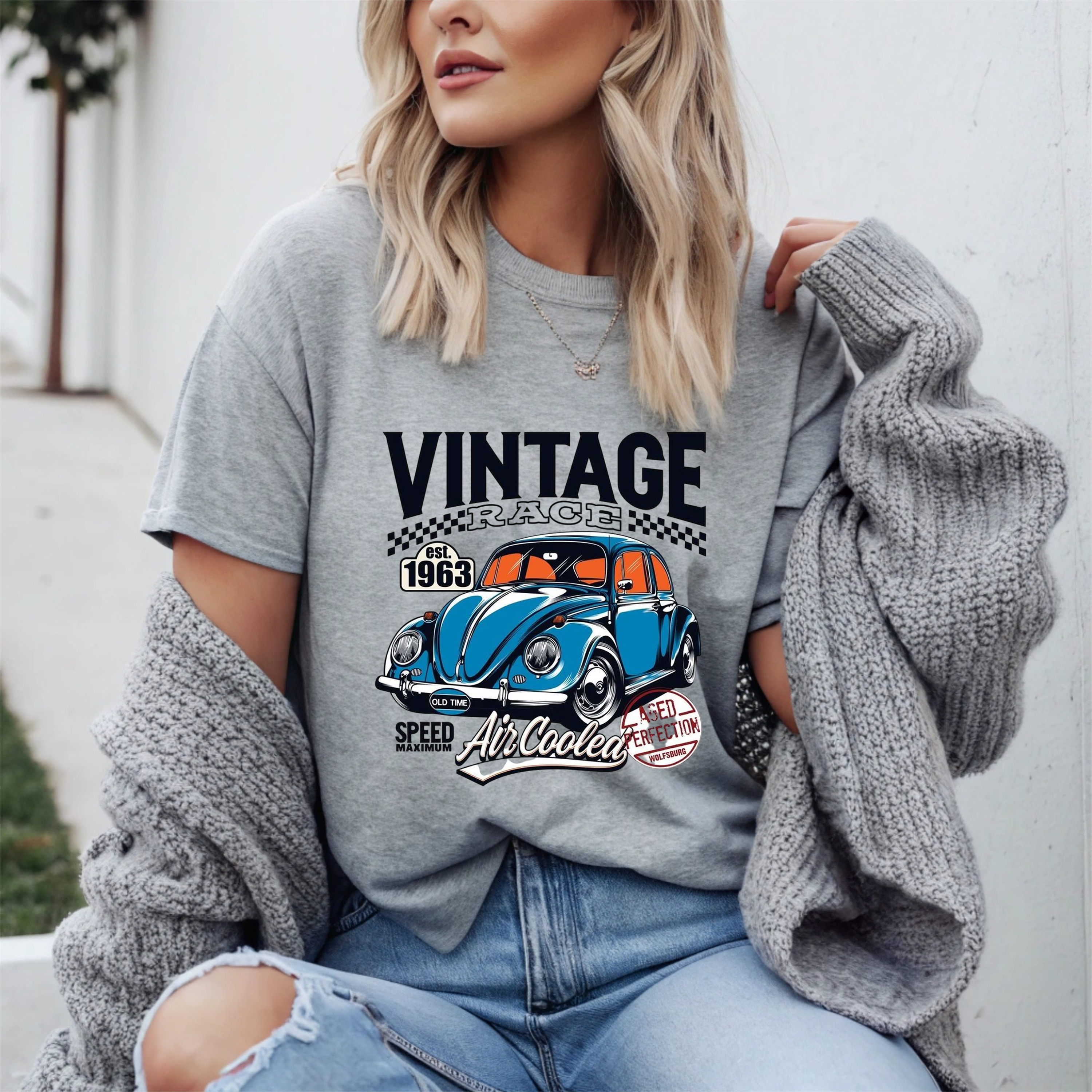 Vintage Race Car Unisex Crewneck Sweatshirt product thumbnail image Vintage Race Car Unisex Crewneck Sweatshirt product thumbnail image