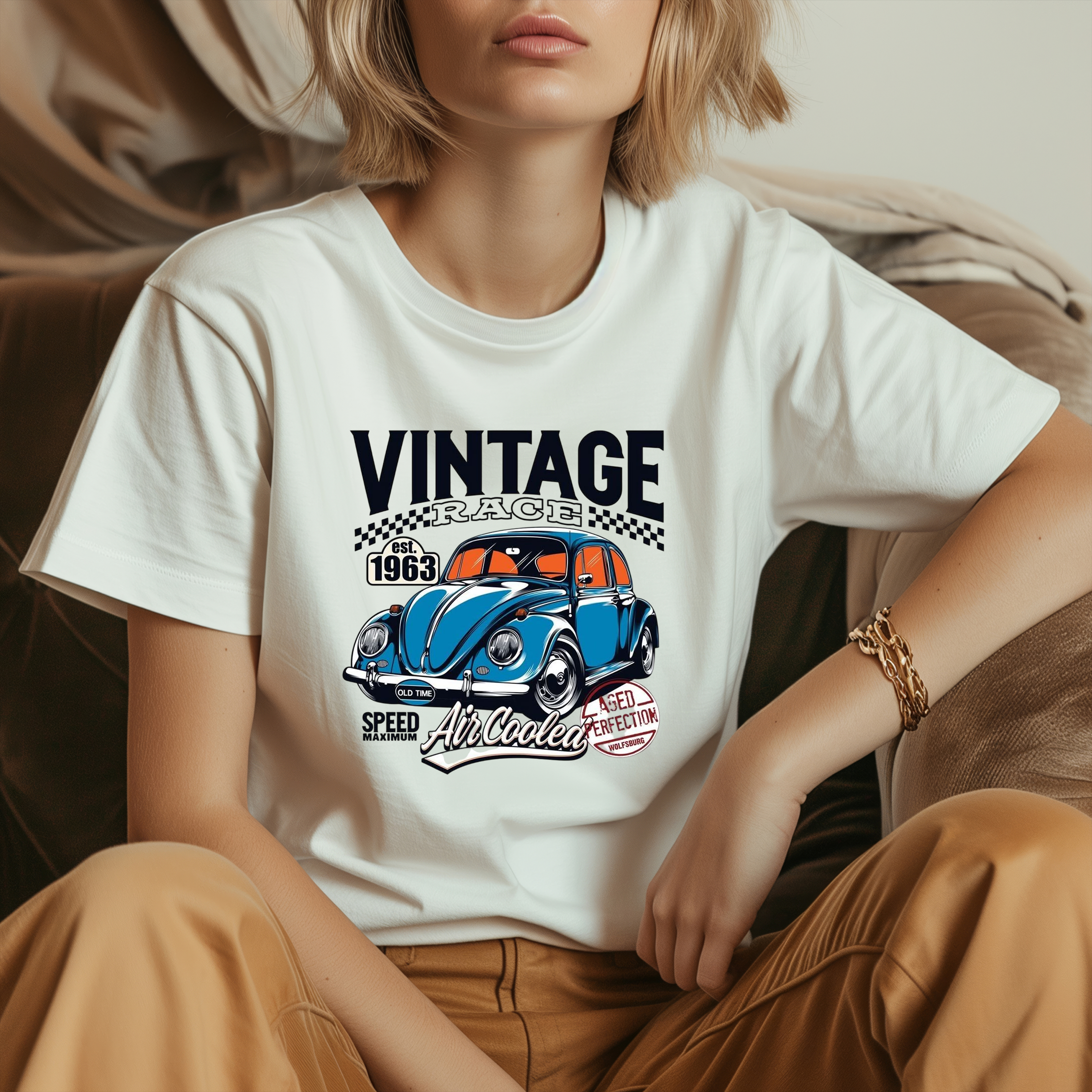 Vintage Race Car Unisex Crewneck Sweatshirt product thumbnail image
