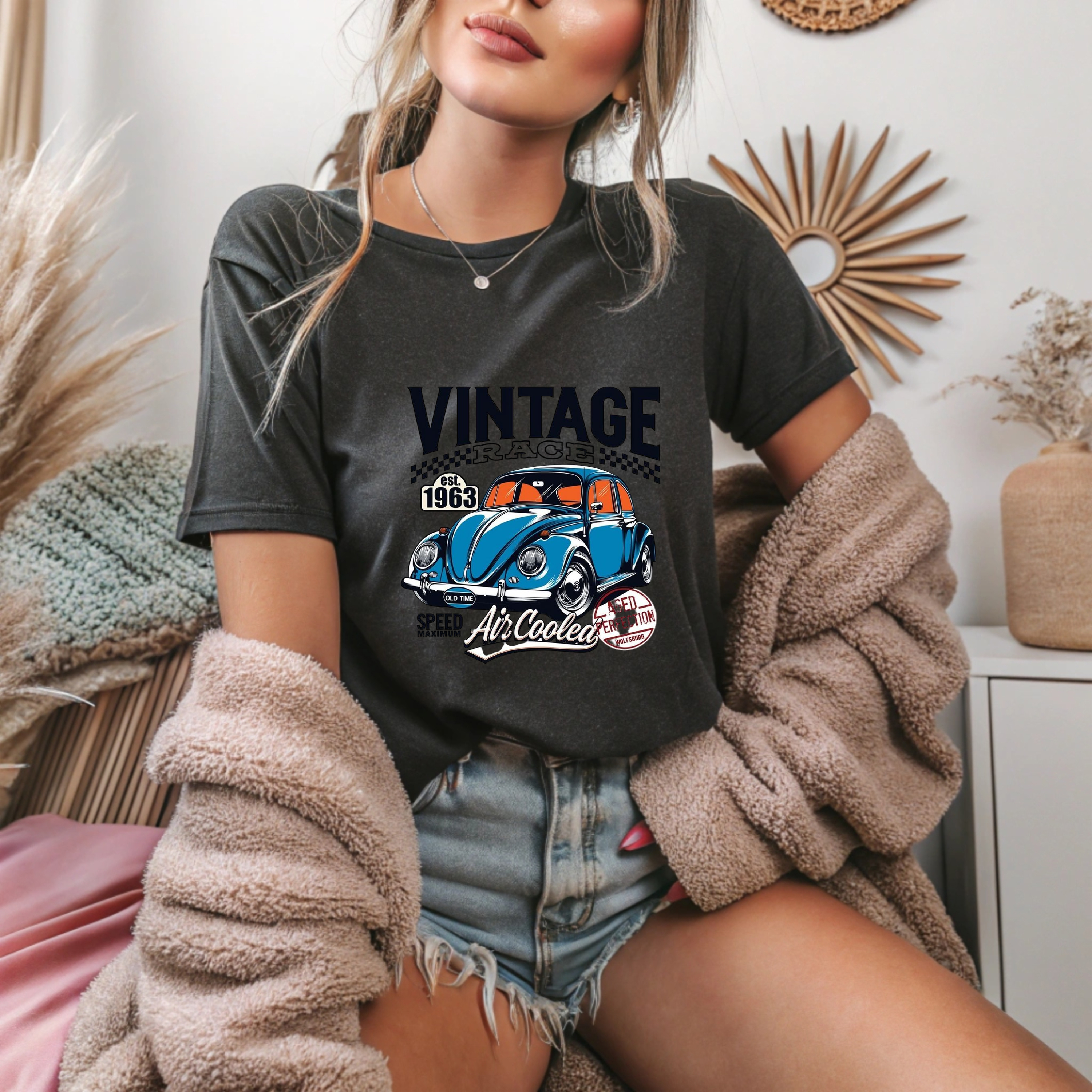 Vintage Race Car Unisex Crewneck Sweatshirt product thumbnail image Vintage Race Car Unisex Crewneck Sweatshirt product thumbnail image