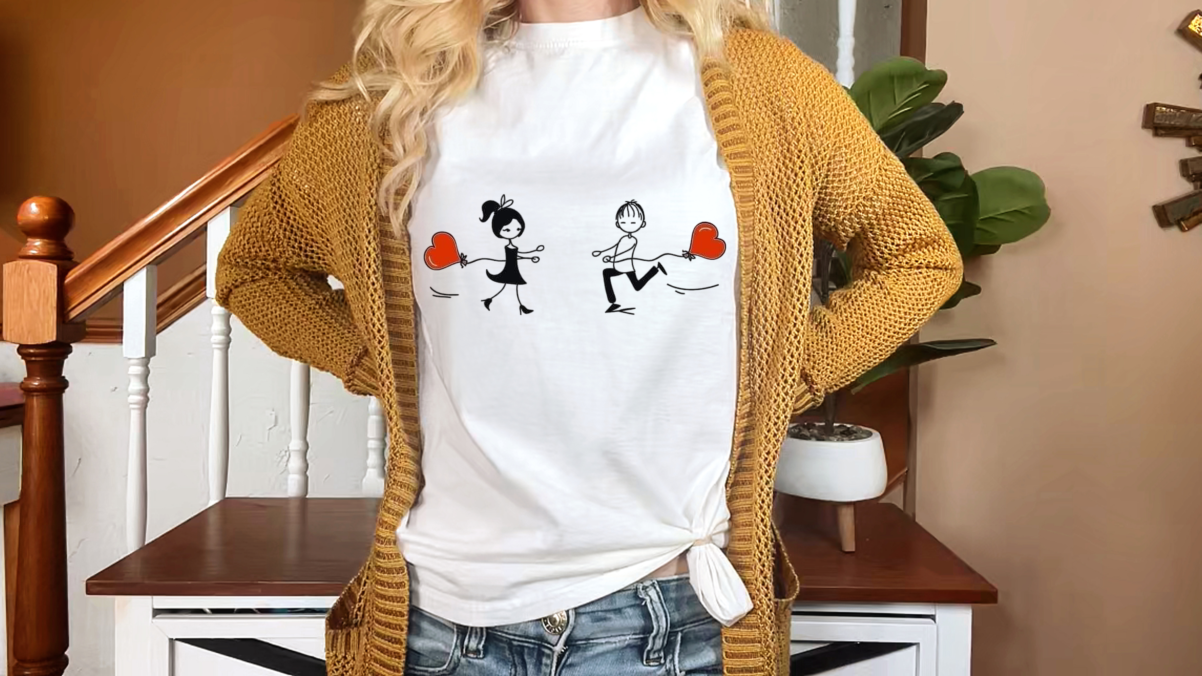 Cute Couple Heart Sweatshirt - Unisex Heavy Blend™ Crewneck product thumbnail image Cute Couple Heart Sweatshirt - Unisex Heavy Blend™ Crewneck product thumbnail image