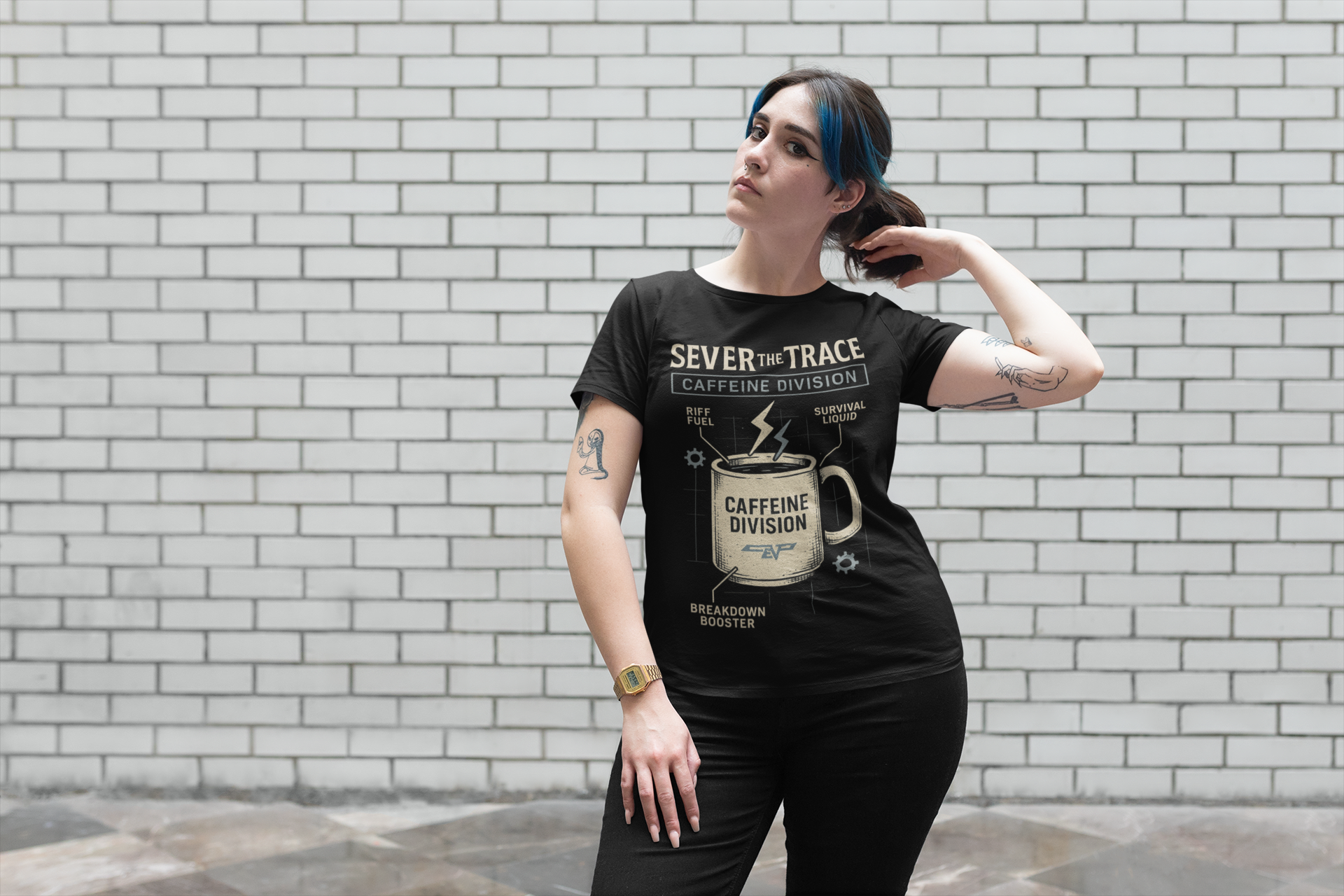 Sever the Trace Official Tee - Caffeine Division product thumbnail image Sever the Trace Official Tee - Caffeine Division product thumbnail image