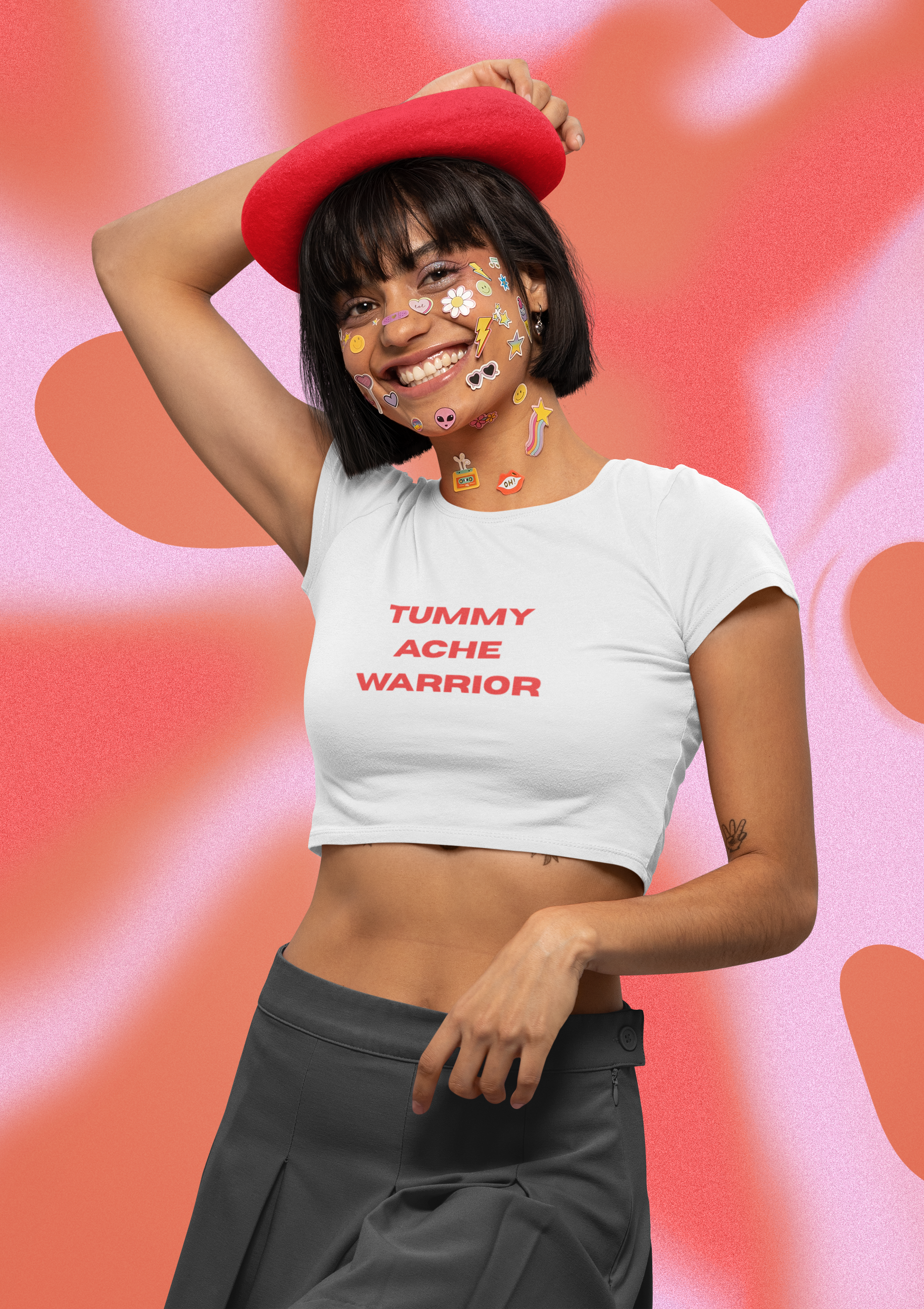 Tummy Ache Warrior Croptop product thumbnail image Tummy Ache Warrior Croptop product thumbnail image