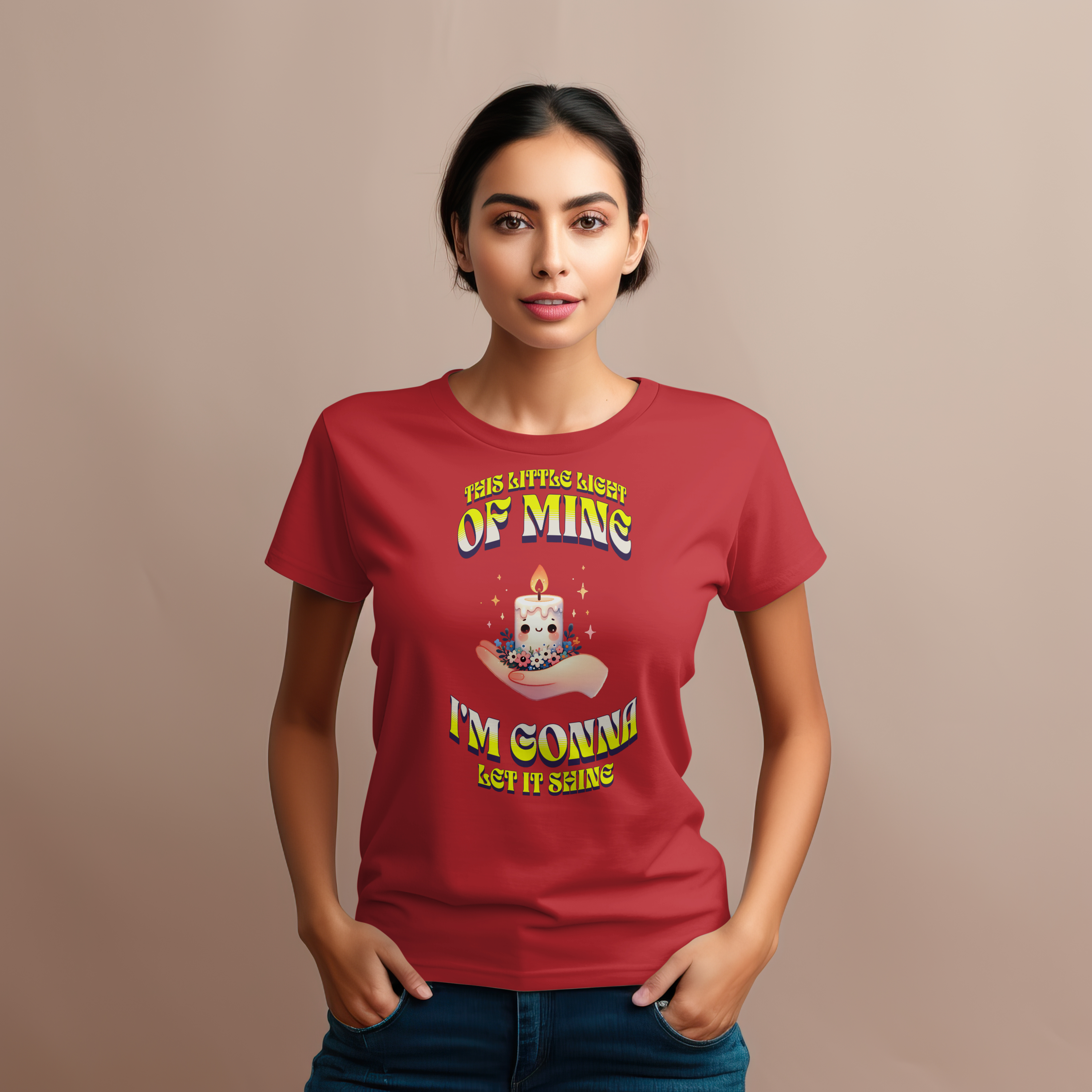 This Little Light Of Mine Women's Softstyle Tee | Front and Back Design product thumbnail image This Little Light Of Mine Women's Softstyle Tee | Front and Back Design product thumbnail image