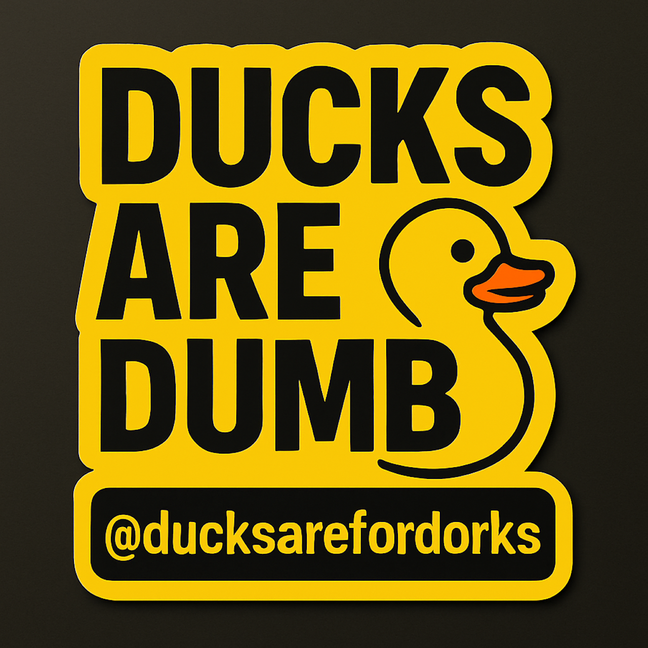 Windshield Cling - "Ducks Are Dumb" Kiss-Cut Stickers | Quirky and Colorful Stickers for Your Anti Duck Jeep product thumbnail image Windshield Cling - "Ducks Are Dumb" Kiss-Cut Stickers | Quirky and Colorful Stickers for Your Anti Duck Jeep product thumbnail image