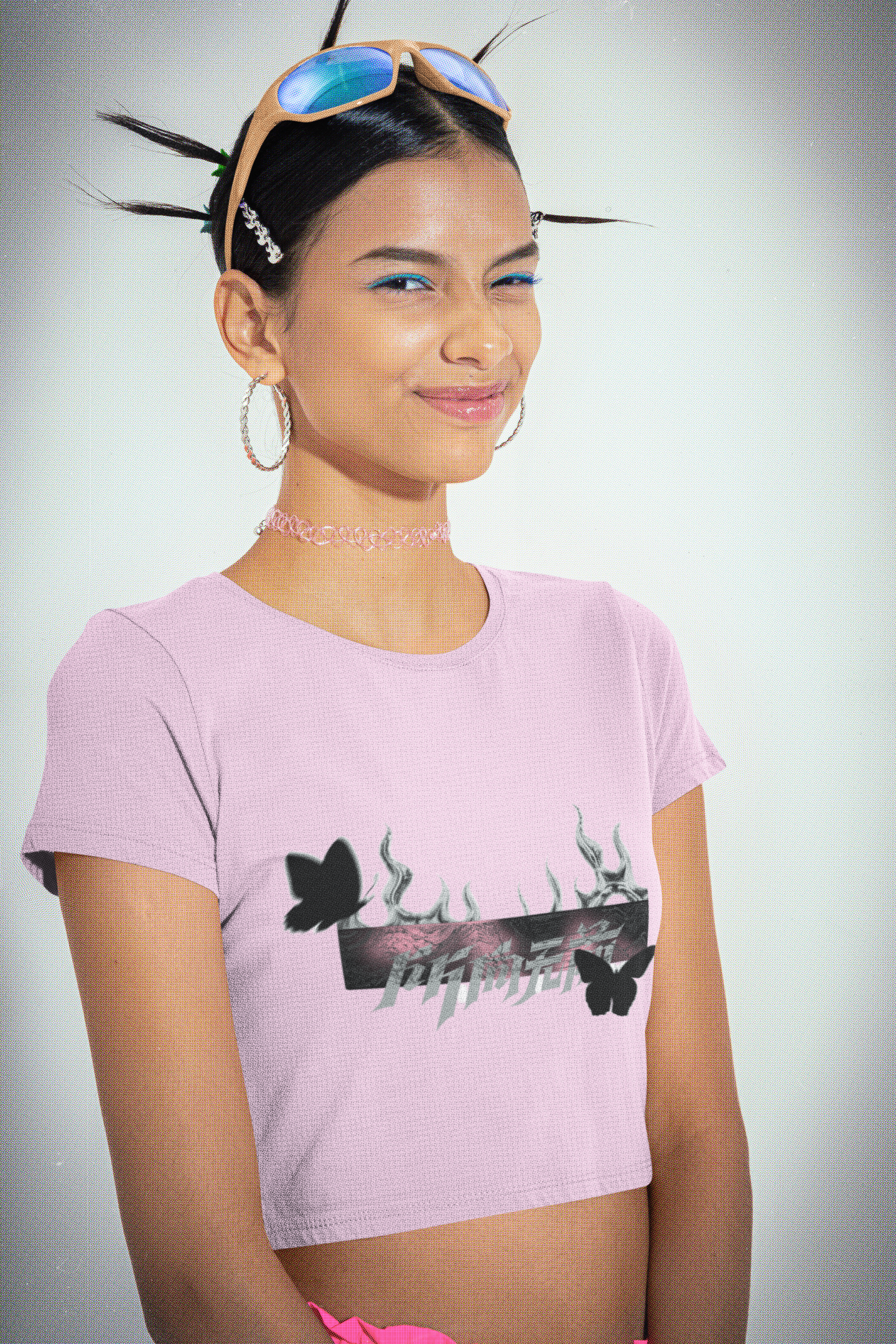 Y2K Butterfly Crop Top product thumbnail image Y2K Butterfly Crop Top product thumbnail image