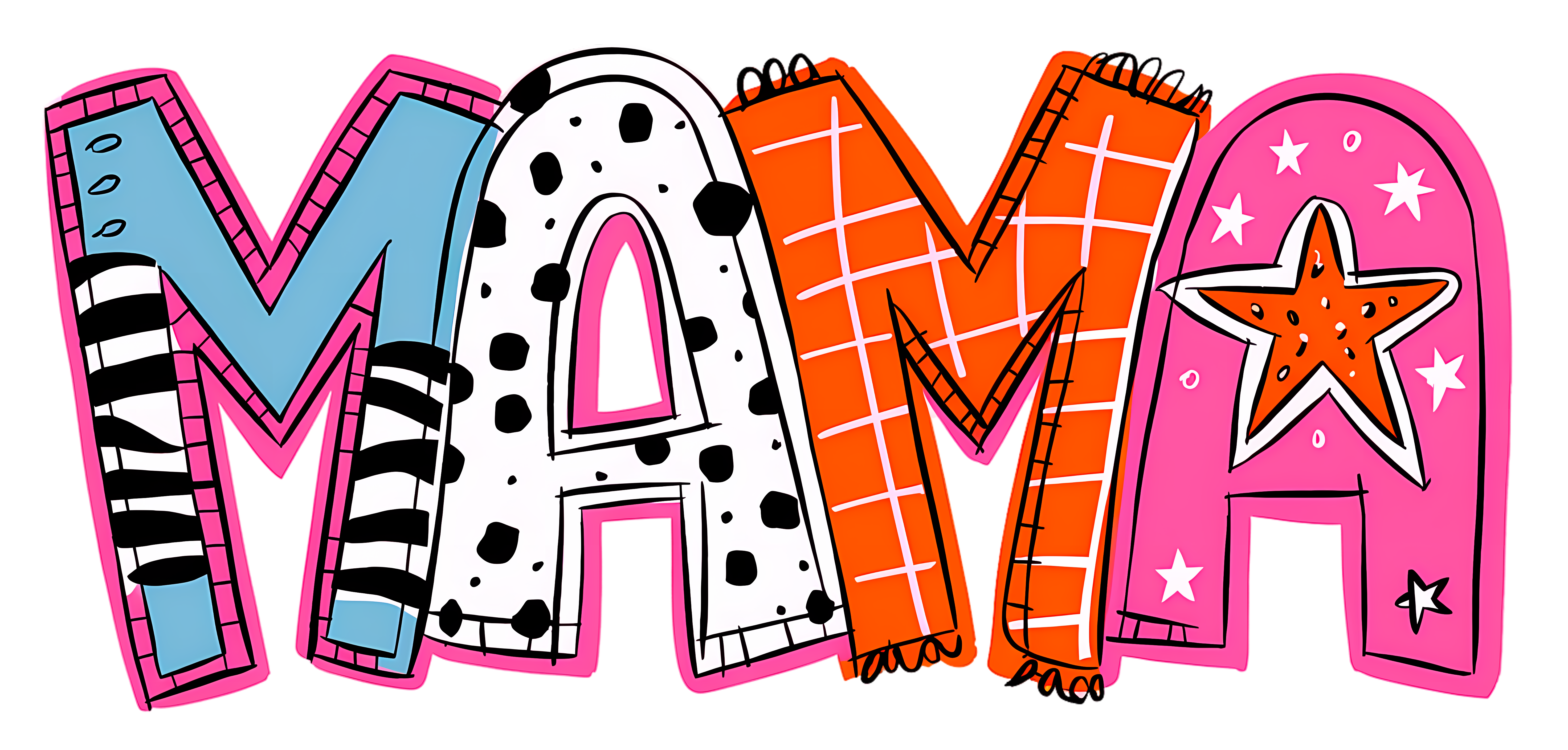 Colorful 'MAMA' Unisex Softstyle T-Shirt - Perfect Gift for Mother's Day and Everyday Wear product thumbnail image