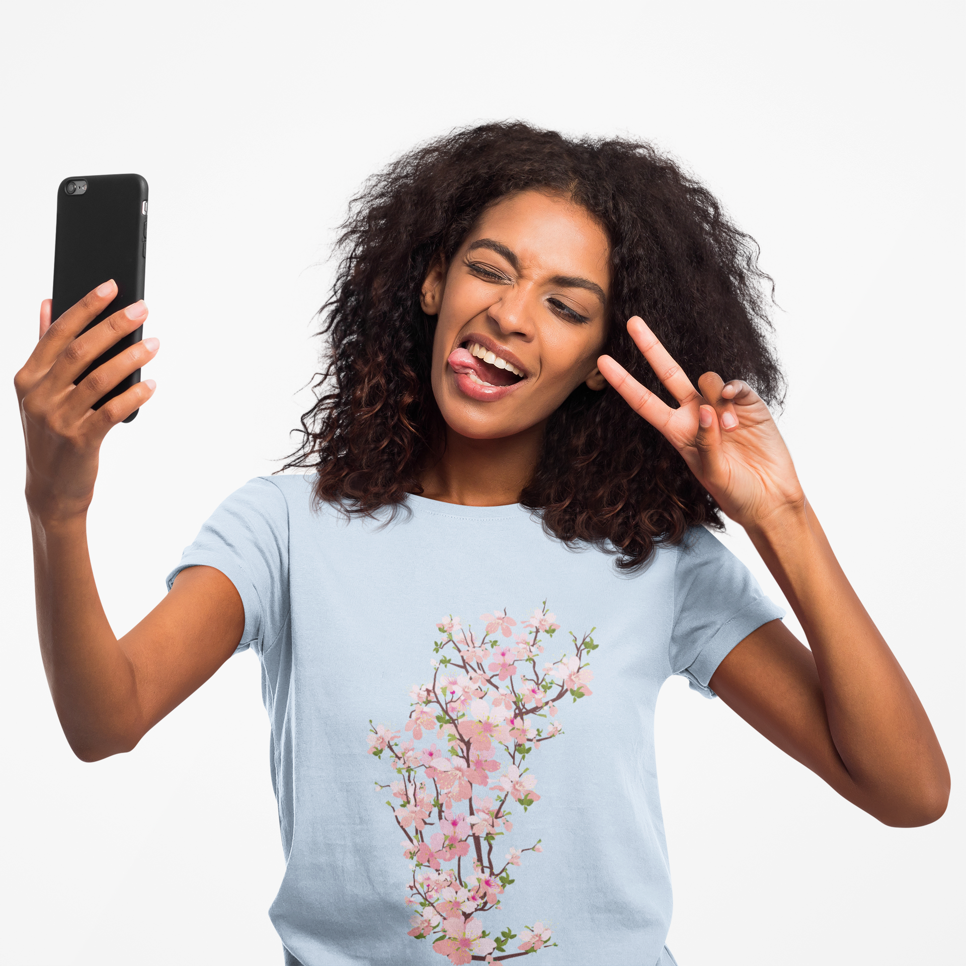 Cherry Blossom Unisex Heavy Cotton Tee - Spring Floral Graphic T-Shirt product thumbnail image