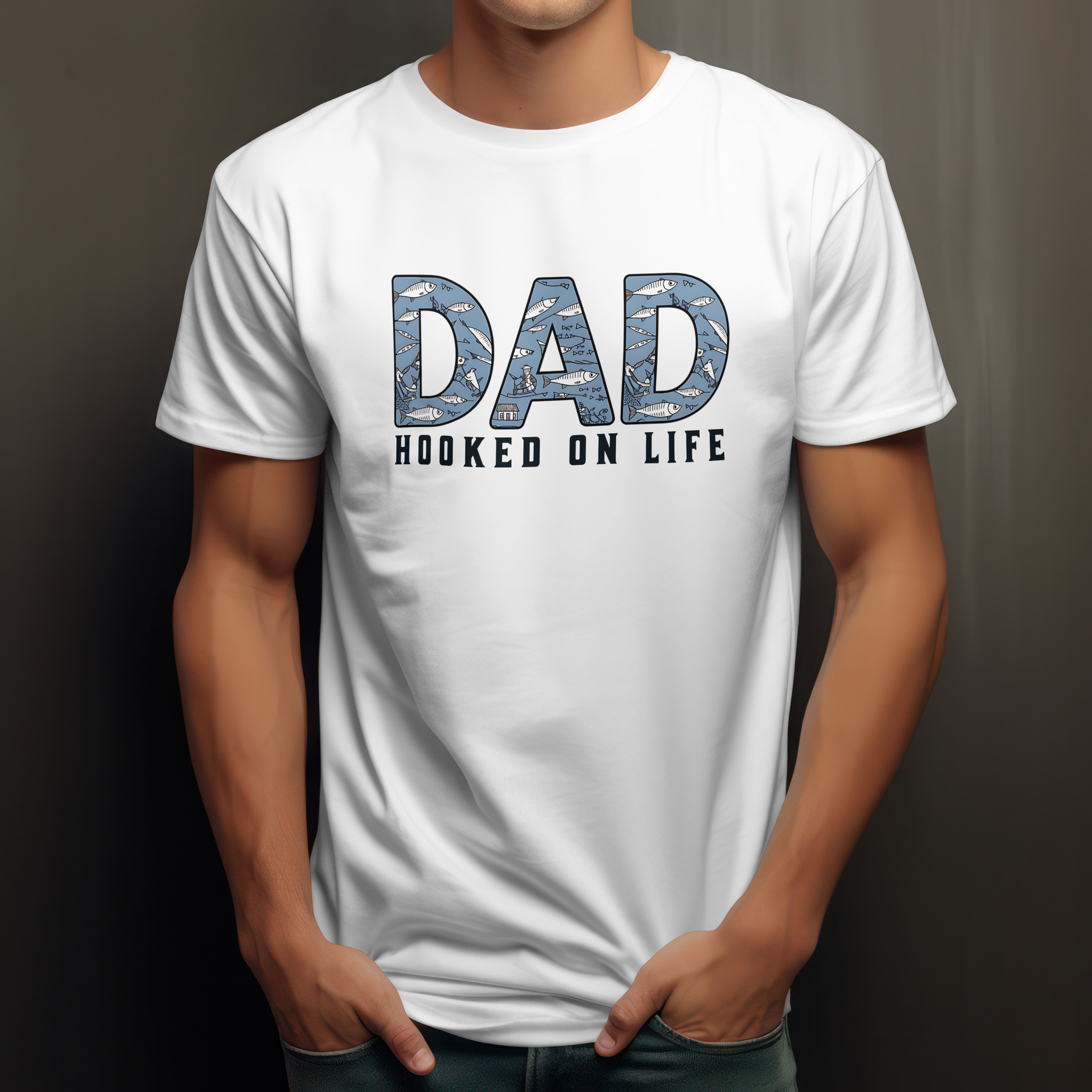Dad Hooked on Life T-Shirt – Unisex Softstyle Tee for Dads | Perfect Gift for Father's Day or Casual Wear, Dad Fishing Father's Day Shirt product thumbnail image Dad Hooked on Life T-Shirt – Unisex Softstyle Tee for Dads | Perfect Gift for Father's Day or Casual Wear, Dad Fishing Father's Day Shirt product thumbnail image