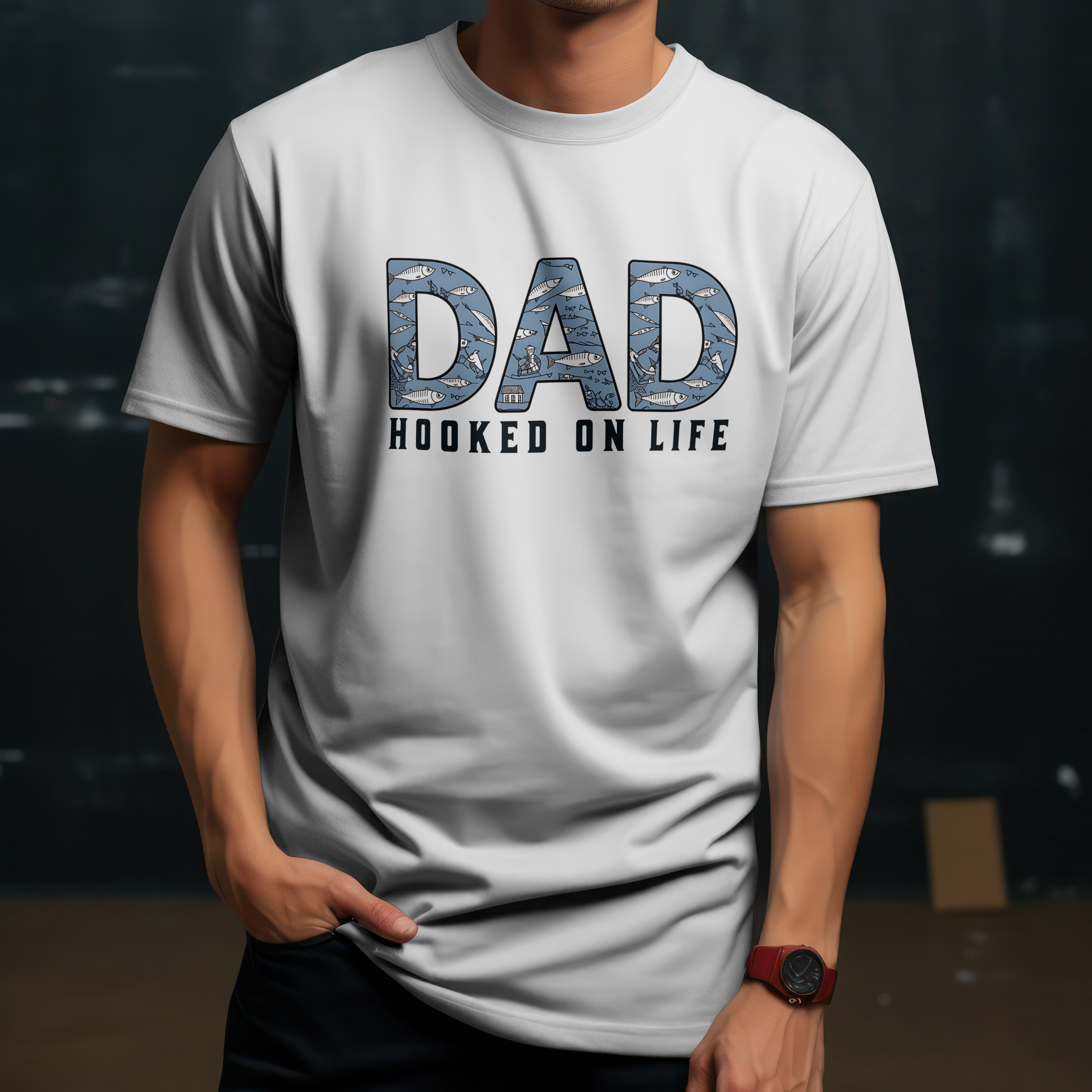 Dad Hooked on Life T-Shirt – Unisex Softstyle Tee for Dads | Perfect Gift for Father's Day or Casual Wear, Dad Fishing Father's Day Shirt product thumbnail image Dad Hooked on Life T-Shirt – Unisex Softstyle Tee for Dads | Perfect Gift for Father's Day or Casual Wear, Dad Fishing Father's Day Shirt product thumbnail image