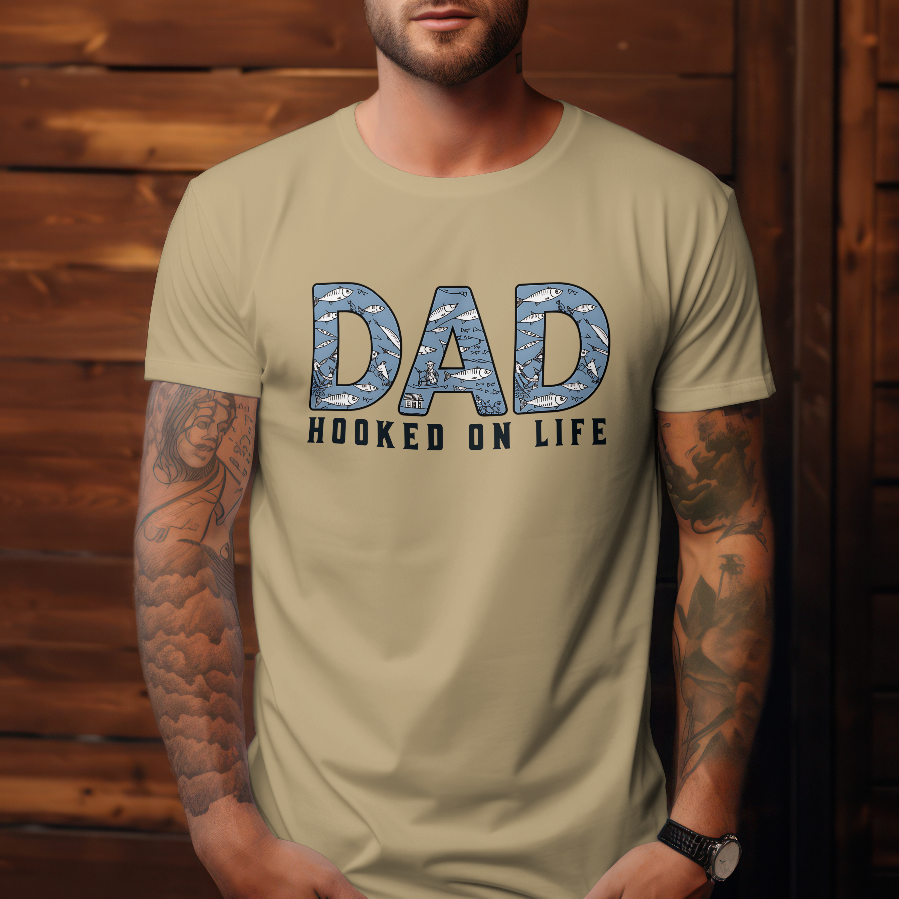 Dad Hooked on Life T-Shirt – Unisex Softstyle Tee for Dads | Perfect Gift for Father's Day or Casual Wear, Dad Fishing Father's Day Shirt product thumbnail image Dad Hooked on Life T-Shirt – Unisex Softstyle Tee for Dads | Perfect Gift for Father's Day or Casual Wear, Dad Fishing Father's Day Shirt product thumbnail image