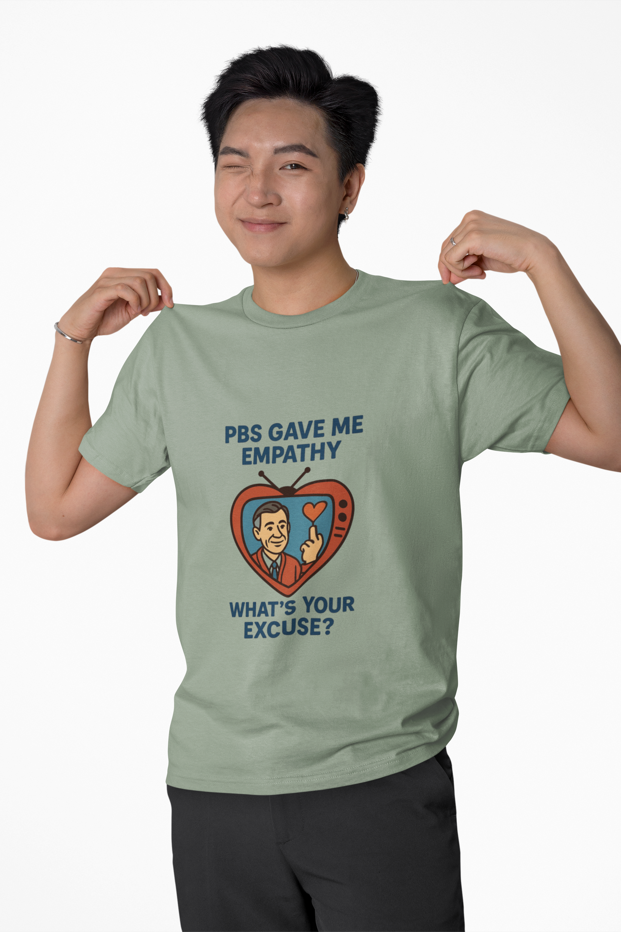 Empathy TV T-Shirt - PBS Gave Me Empathy Design product thumbnail image Empathy TV T-Shirt - PBS Gave Me Empathy Design product thumbnail image