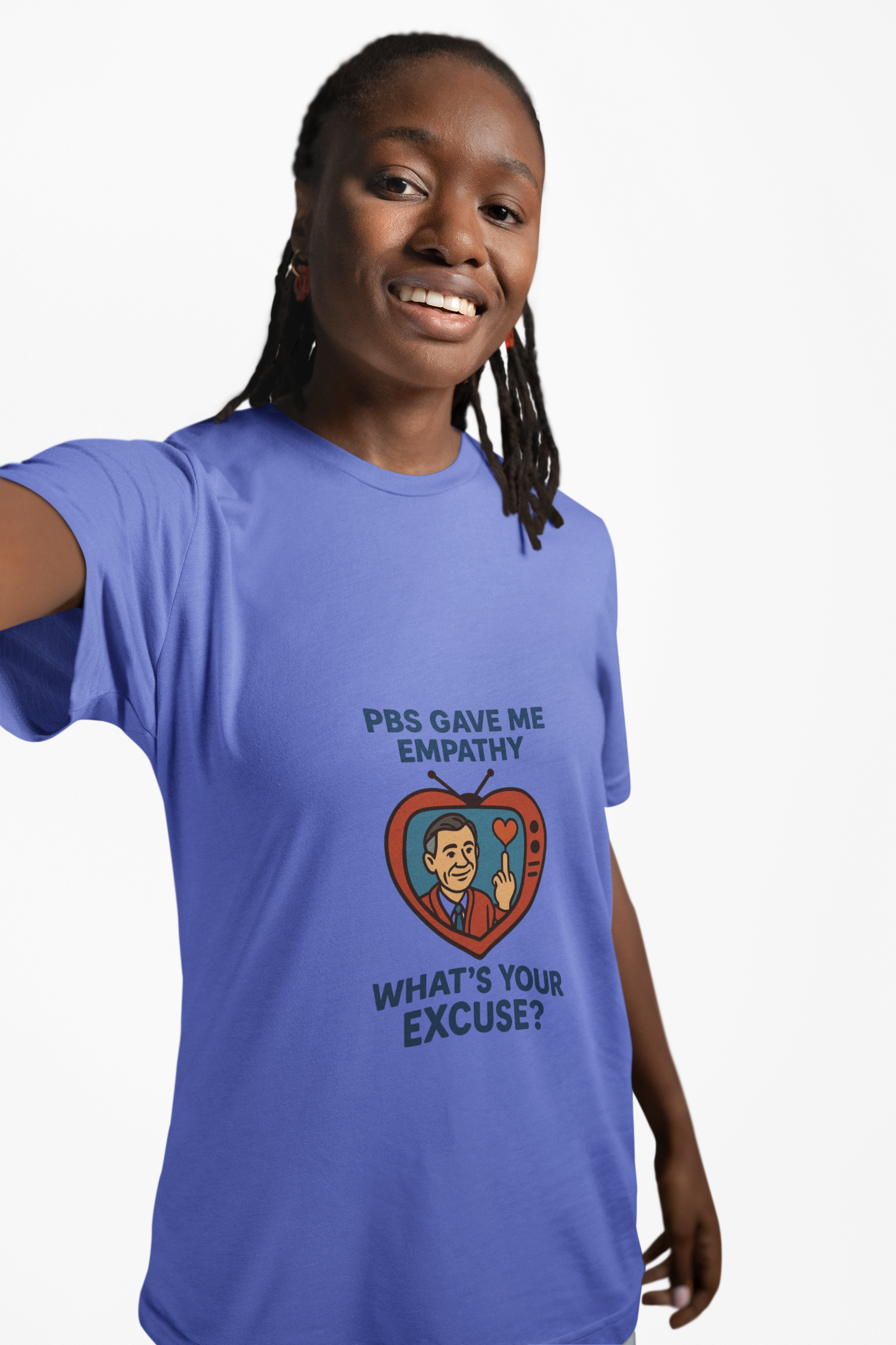 Empathy TV T-Shirt - PBS Gave Me Empathy Design product thumbnail image Empathy TV T-Shirt - PBS Gave Me Empathy Design product thumbnail image