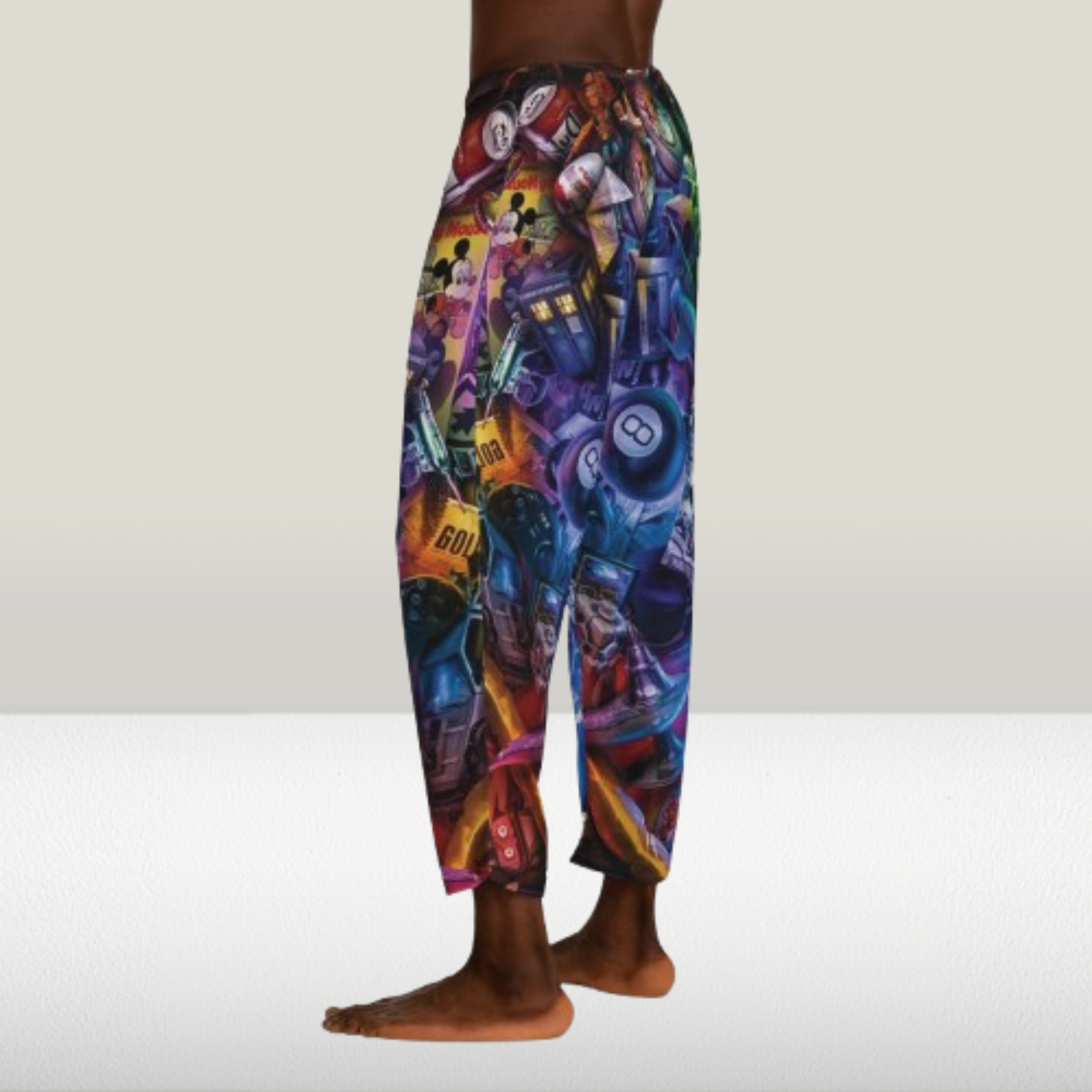 Men's Pajama Pants - Retro Gaming &amp; Pop Culture Design product thumbnail image