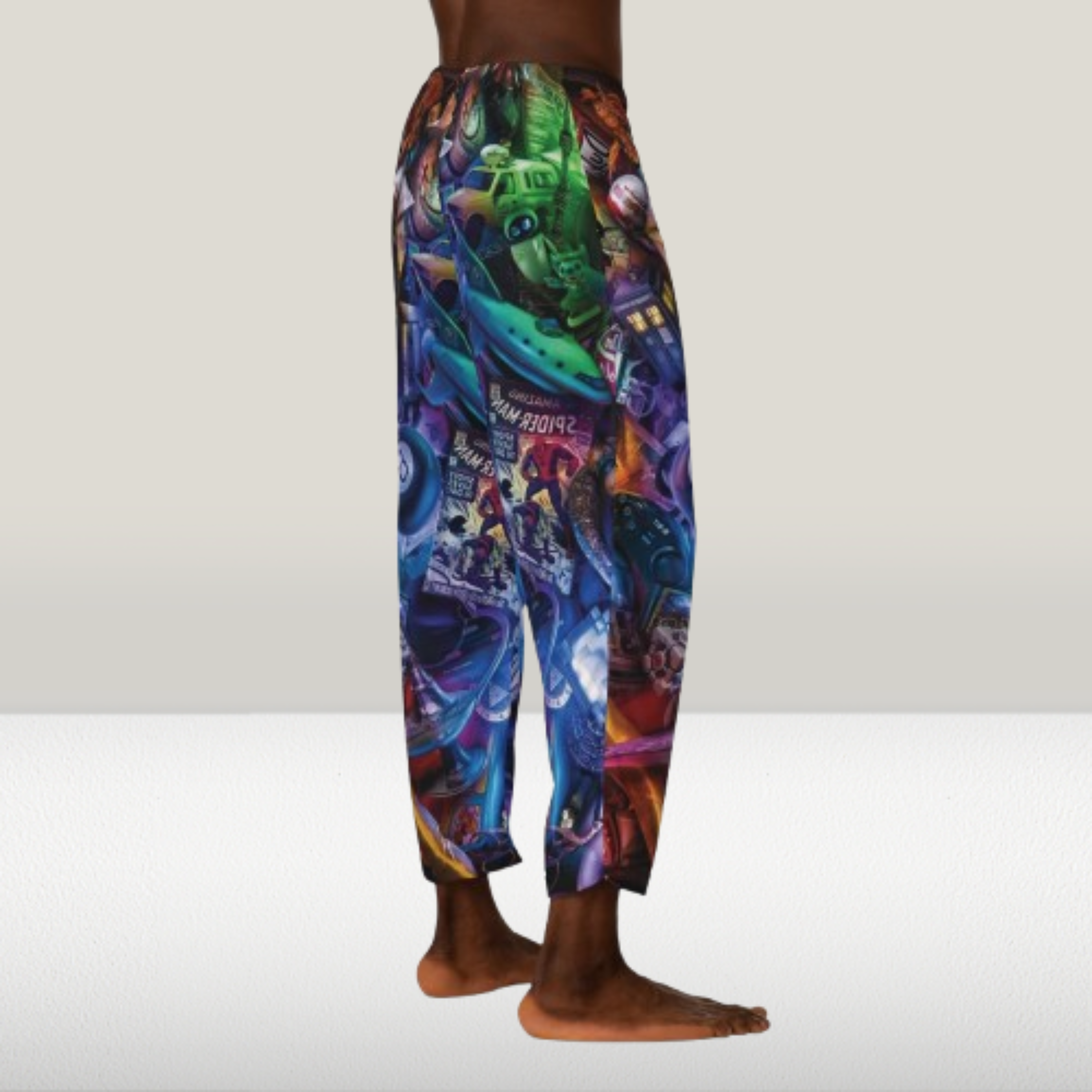 Men's Pajama Pants - Retro Gaming &amp; Pop Culture Design product thumbnail image