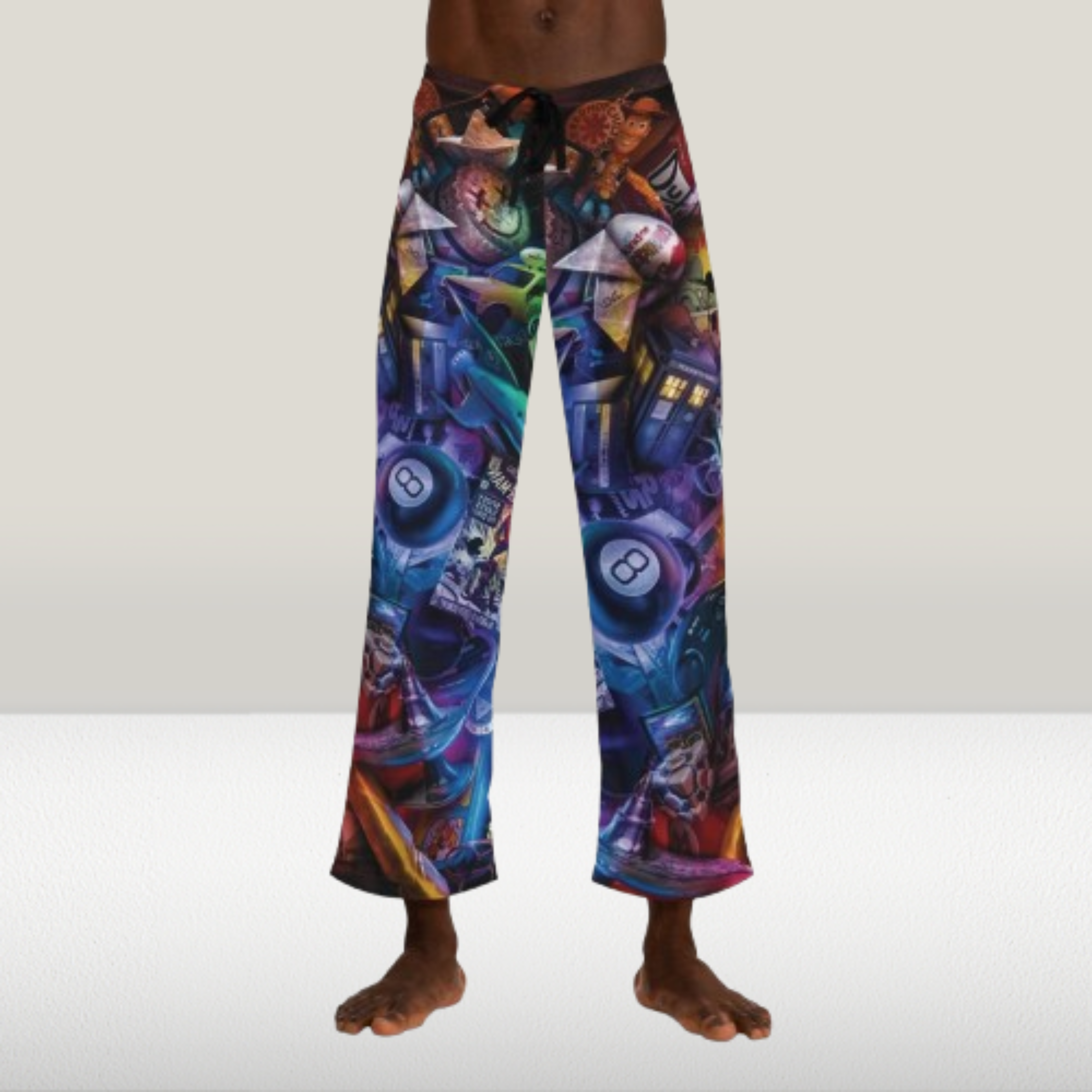 Men's Pajama Pants - Retro Gaming &amp; Pop Culture Design