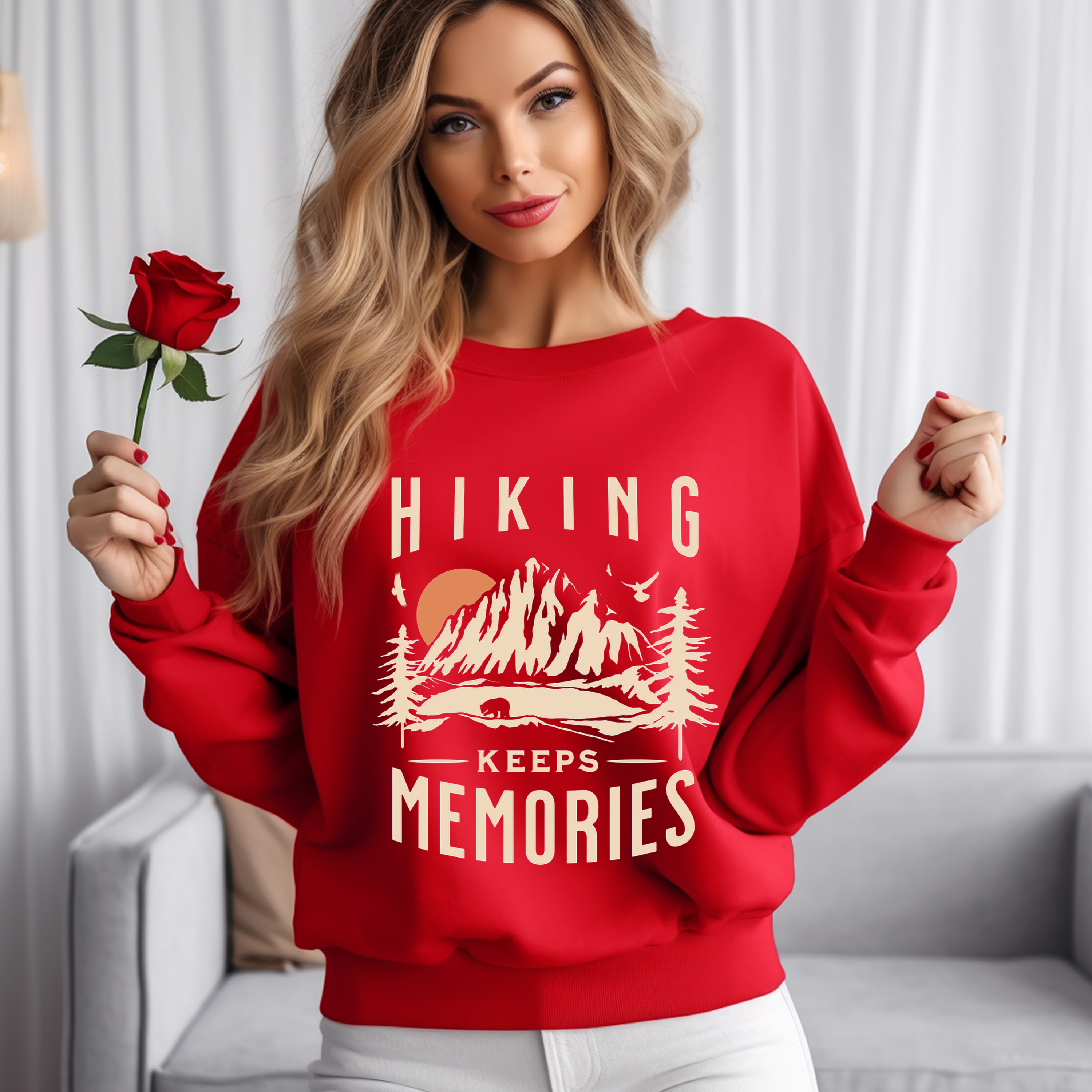Hiking Keeps Memories Unisex Heavy Cotton Tee product thumbnail image Hiking Keeps Memories Unisex Heavy Cotton Tee product thumbnail image