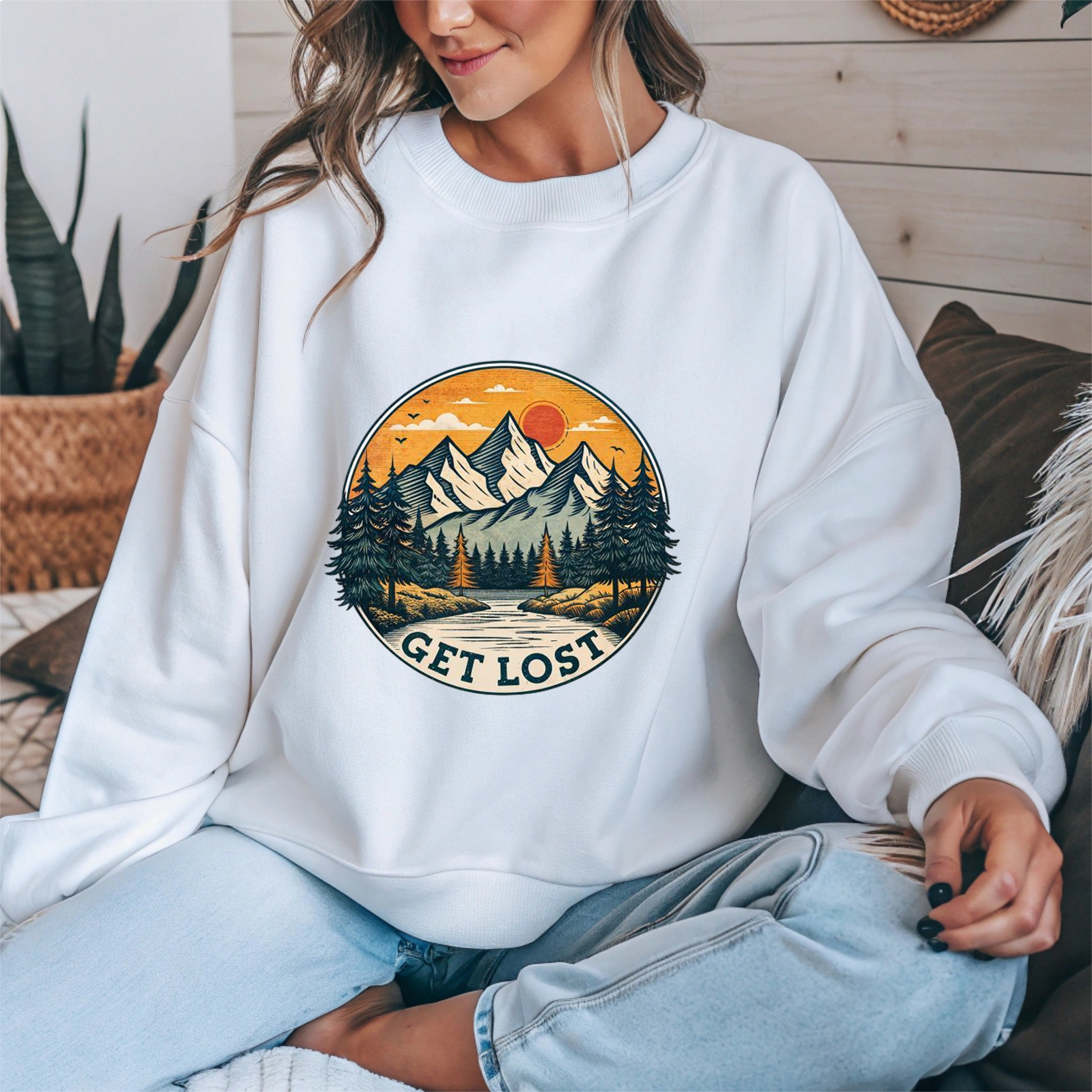 Get Lost Unisex Garment-Dyed T-Shirt | Adventure Vibes Outdoor Tee product thumbnail image