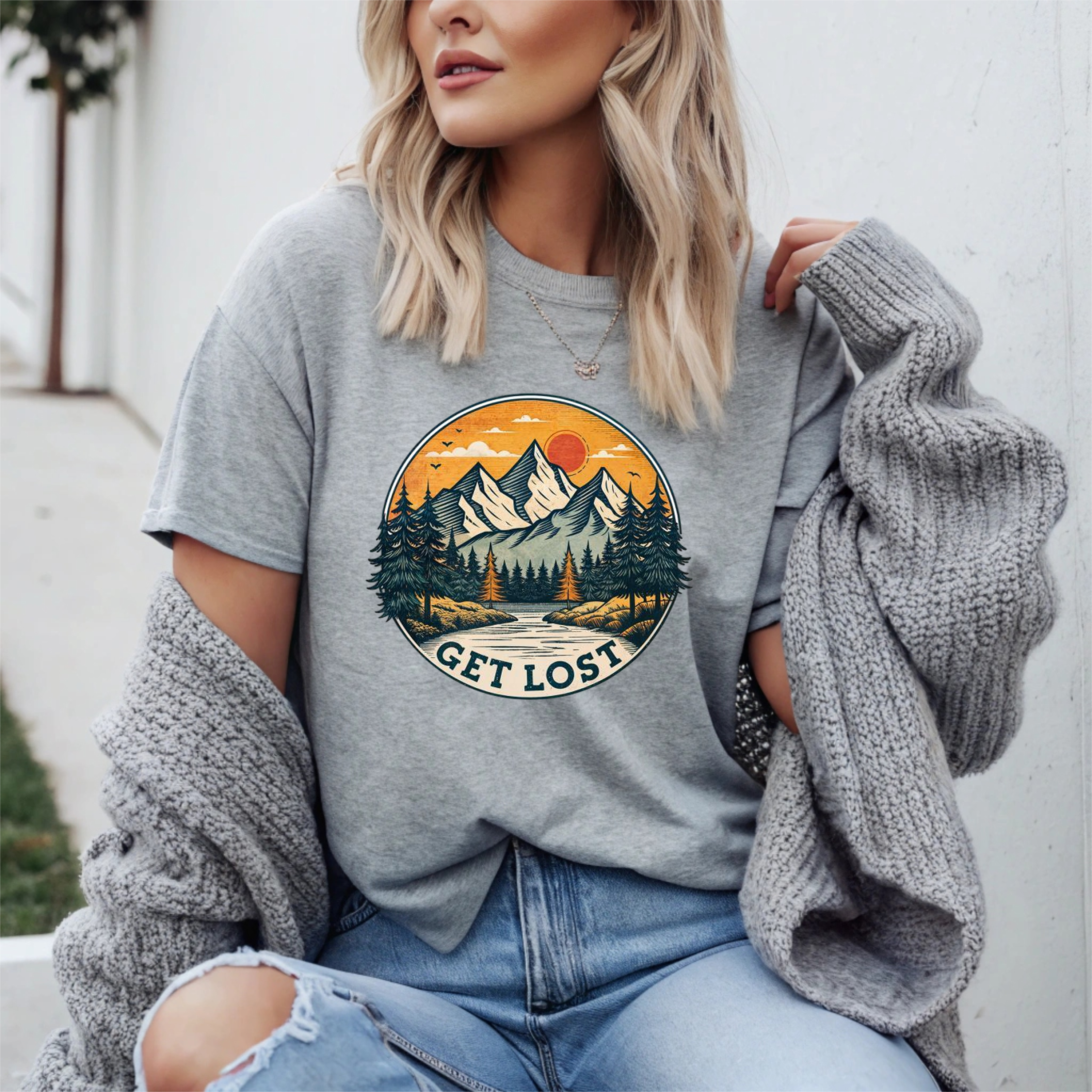 Get Lost Unisex Garment-Dyed T-Shirt | Adventure Vibes Outdoor Tee product thumbnail image Get Lost Unisex Garment-Dyed T-Shirt | Adventure Vibes Outdoor Tee product thumbnail image