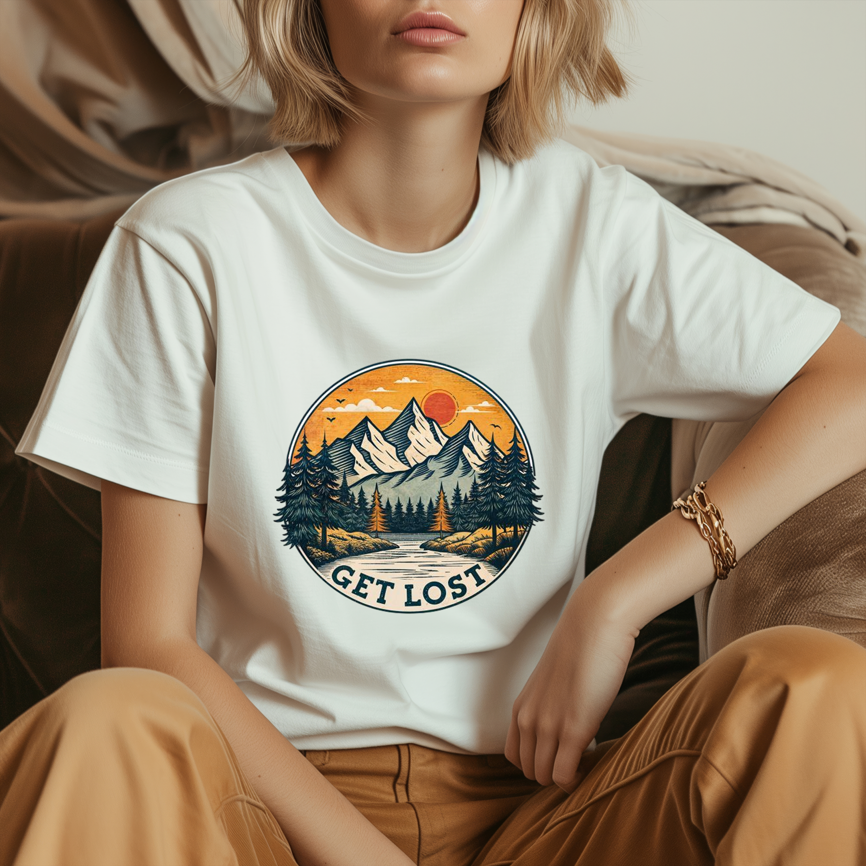 Get Lost Unisex Garment-Dyed T-Shirt | Adventure Vibes Outdoor Tee product thumbnail image Get Lost Unisex Garment-Dyed T-Shirt | Adventure Vibes Outdoor Tee product thumbnail image
