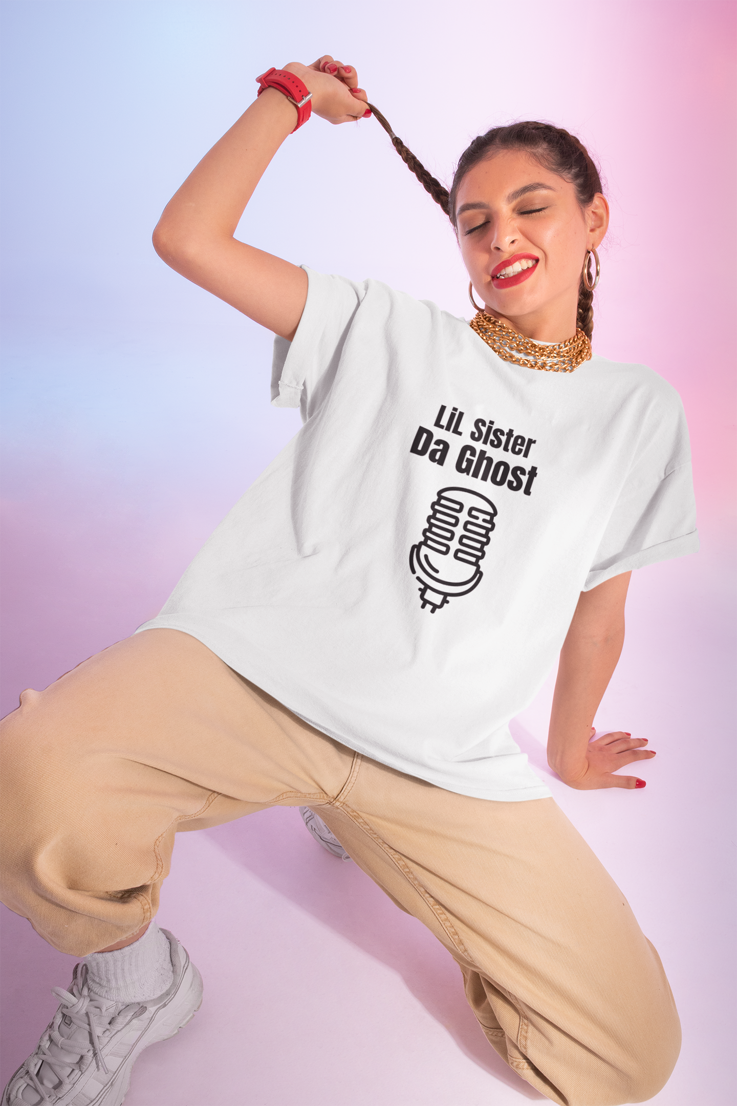 LiL Sister Da Ghost Graphic Unisex Tee, Ideal for Music Lovers, Gift for Friends, Trendy Street Style, Rock Band Tee product thumbnail image LiL Sister Da Ghost Graphic Unisex Tee, Ideal for Music Lovers, Gift for Friends, Trendy Street Style, Rock Band Tee product thumbnail image