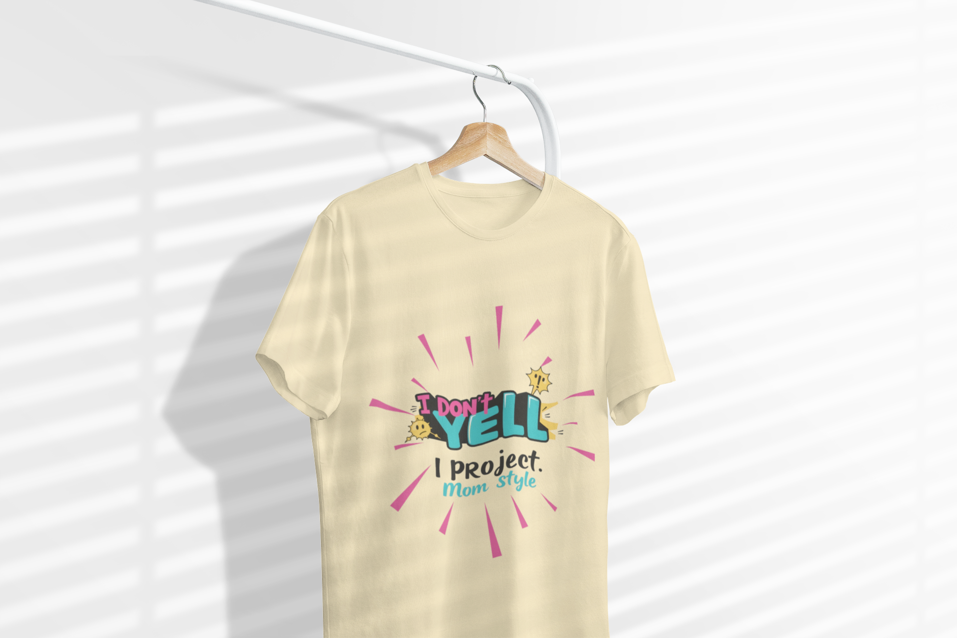 I Don't Yell, I Project. Mom Style, Funny Mom T-Shirt - Unisex Garment-Dyed Tee product thumbnail image