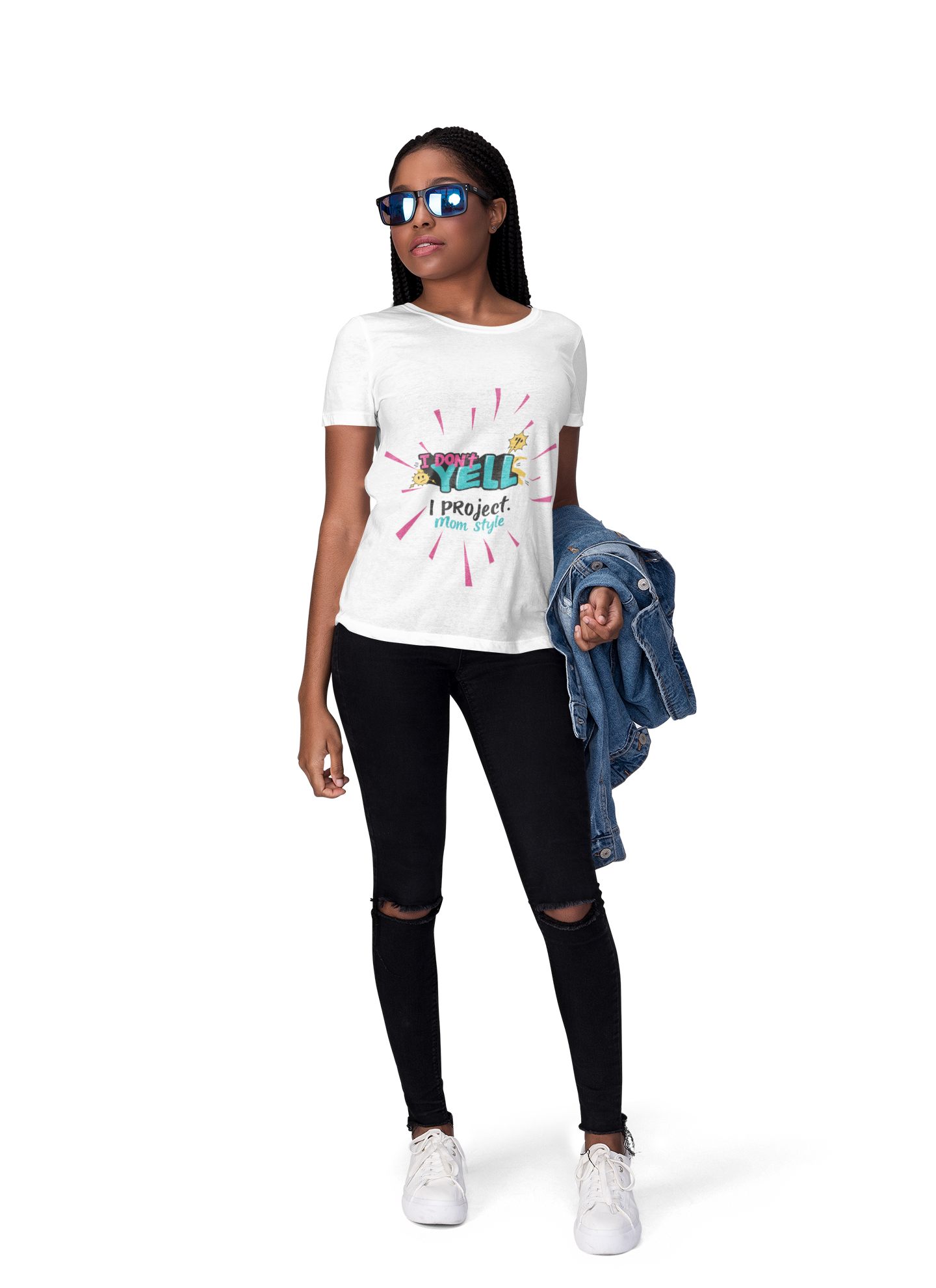 I Don't Yell, I Project. Mom Style, Funny Mom T-Shirt - Unisex Garment-Dyed Tee product thumbnail image
