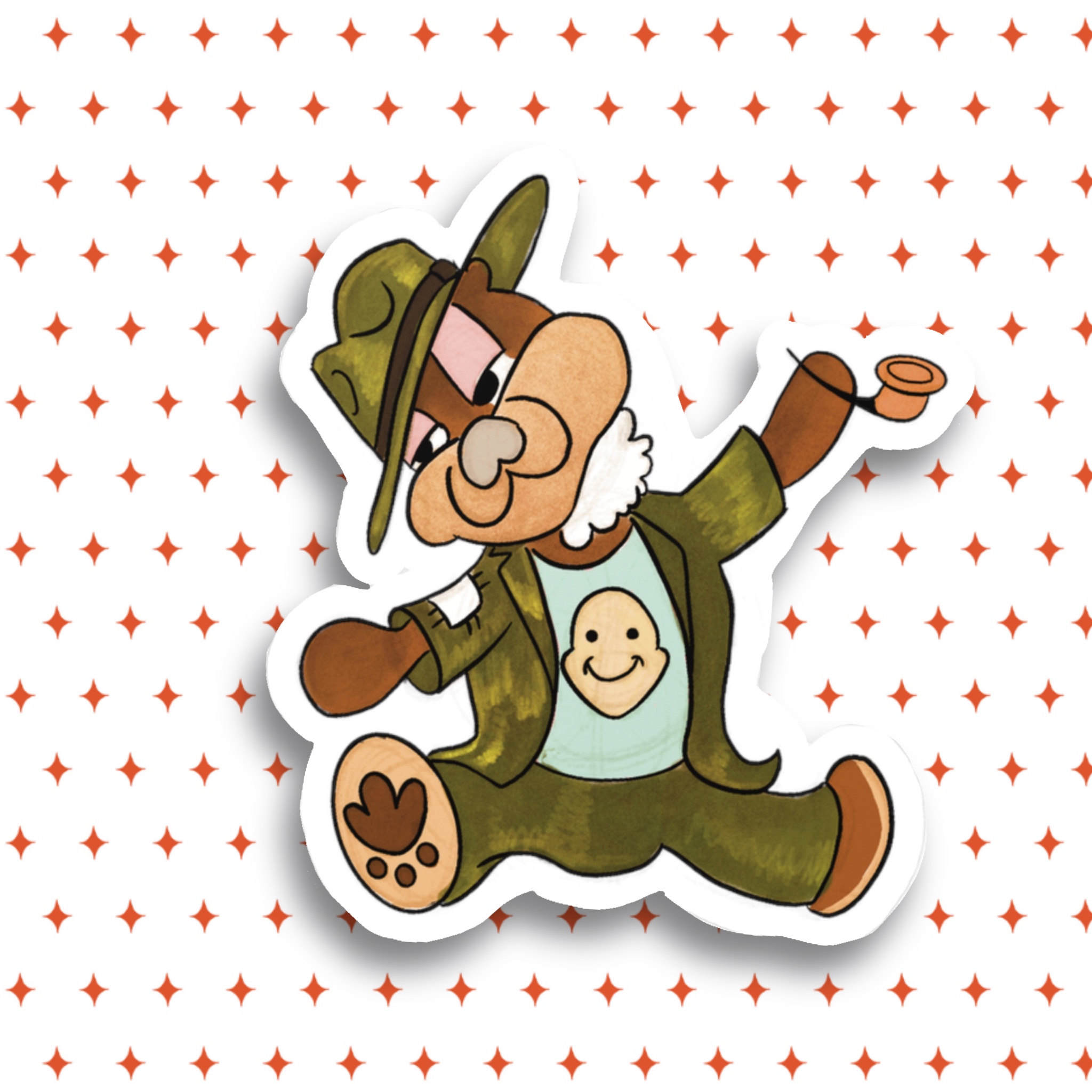 Tea-riffic "Hazey" Bear Kiss-Cut Vinyl Decals Tea-riffic "Hazey" Bear Kiss-Cut Vinyl Decals