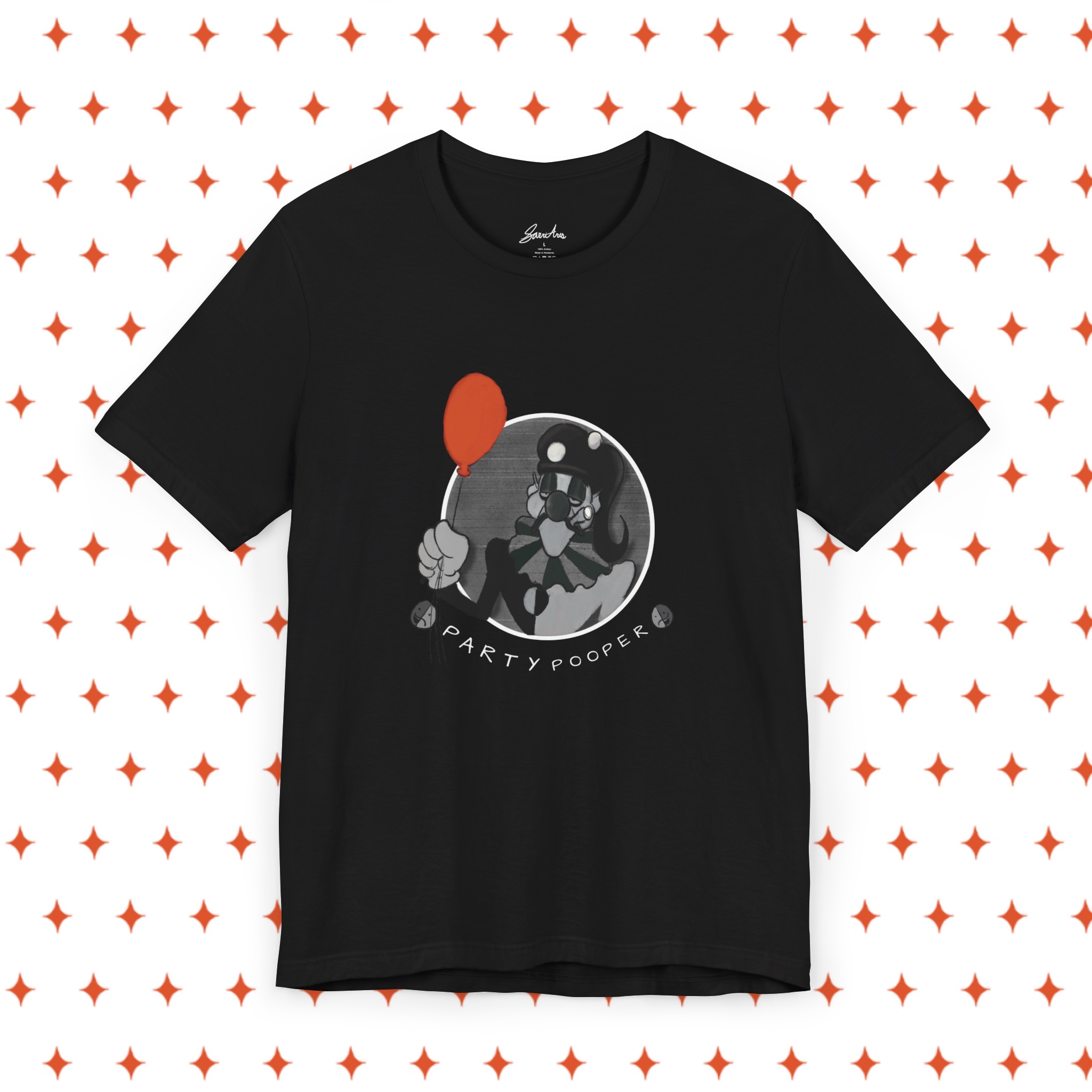 "Party Pooper Bucko" Unisex Jersey Short Sleeve Tee product thumbnail image "Party Pooper Bucko" Unisex Jersey Short Sleeve Tee product thumbnail image