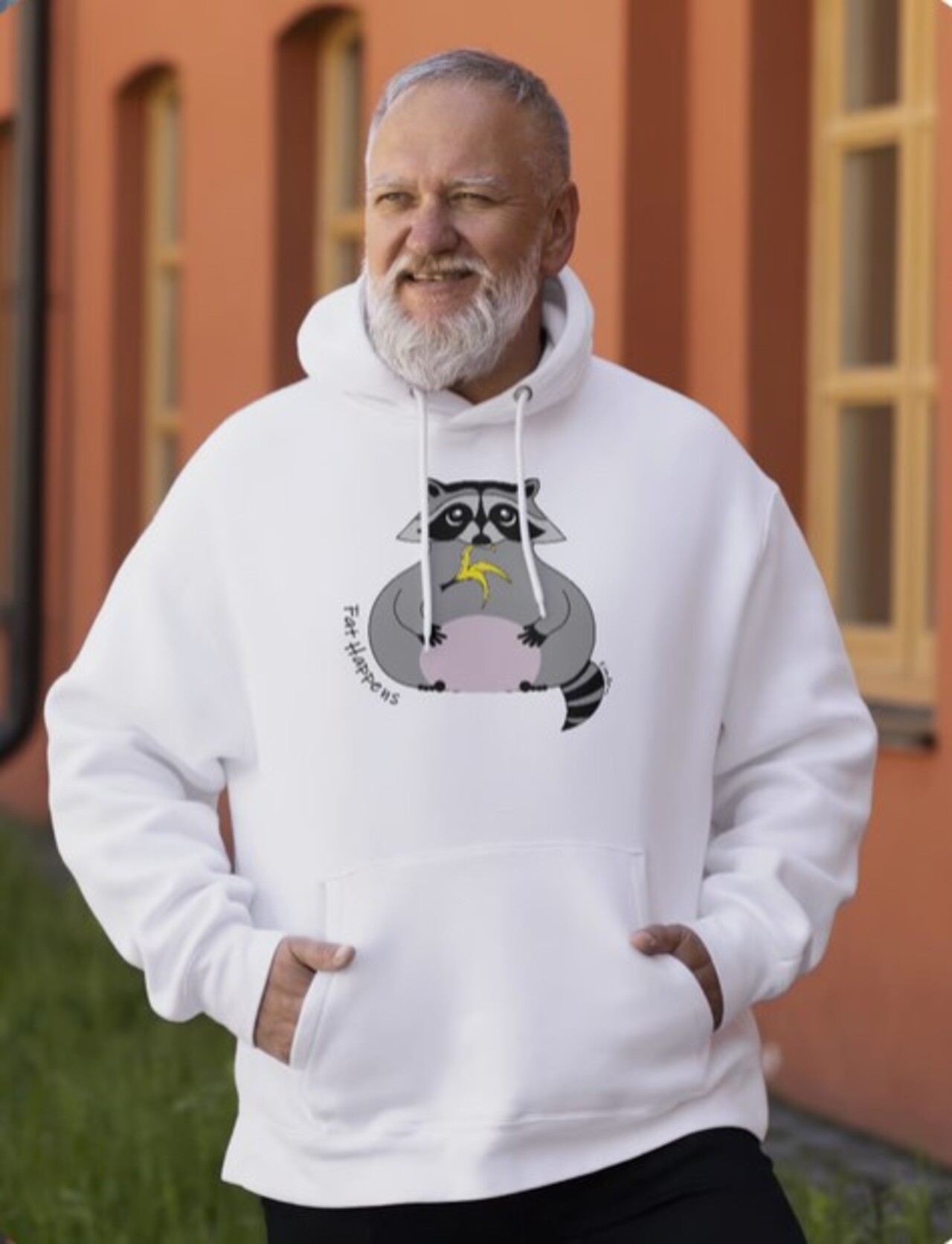 Cute Raccoon Unisex Hooded Sweatshirt - Comfy &amp; Fun Design product thumbnail image