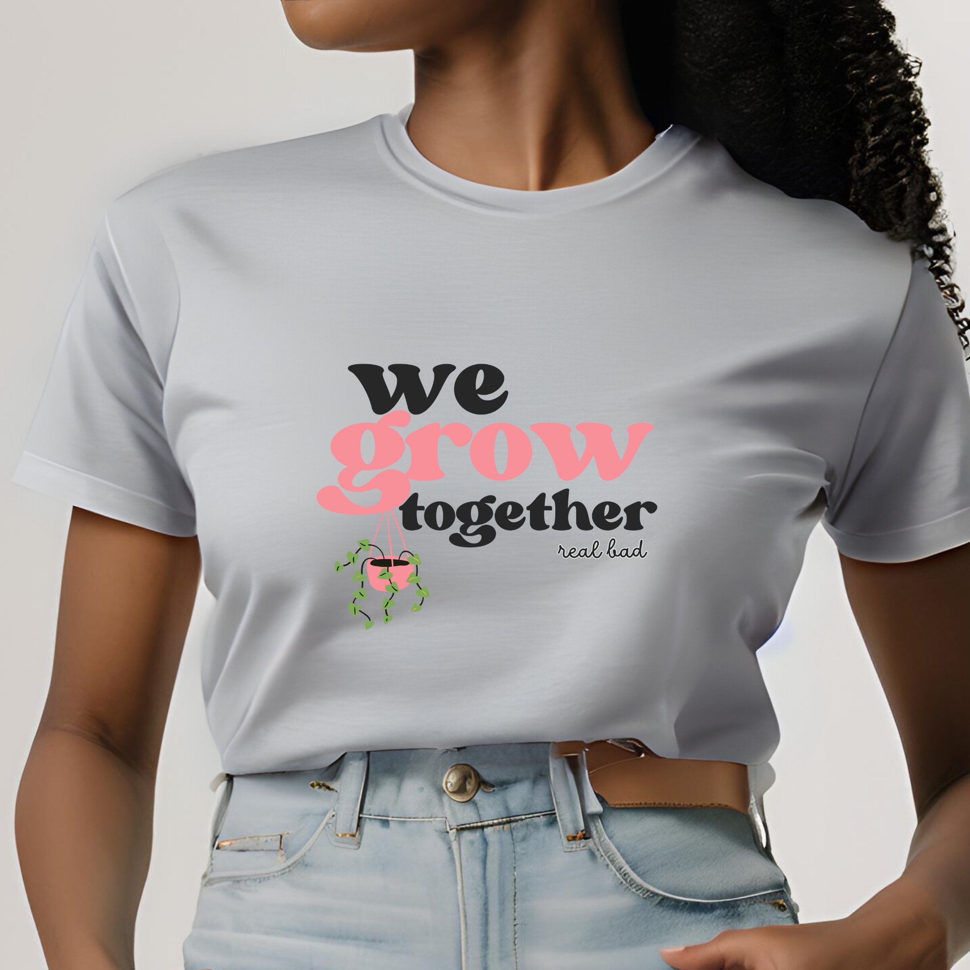 We Grow Together Women's Softstyle Tee - Inspirational Growth Graphic T-Shirt product thumbnail image