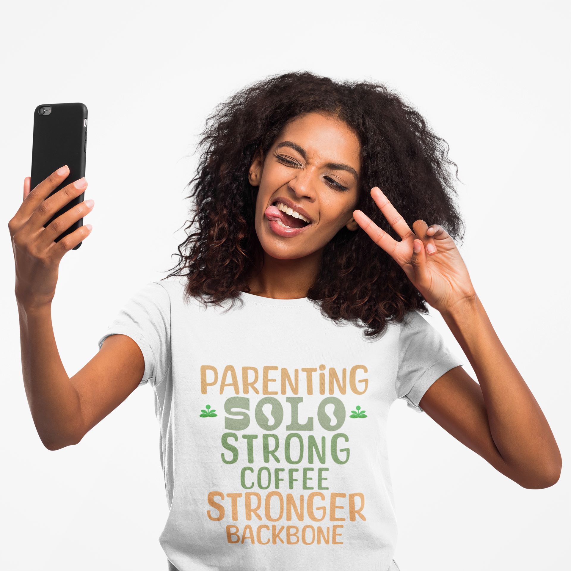 Parenting Solo Strong T-Shirt | Unisex Softstyle Tee product thumbnail image