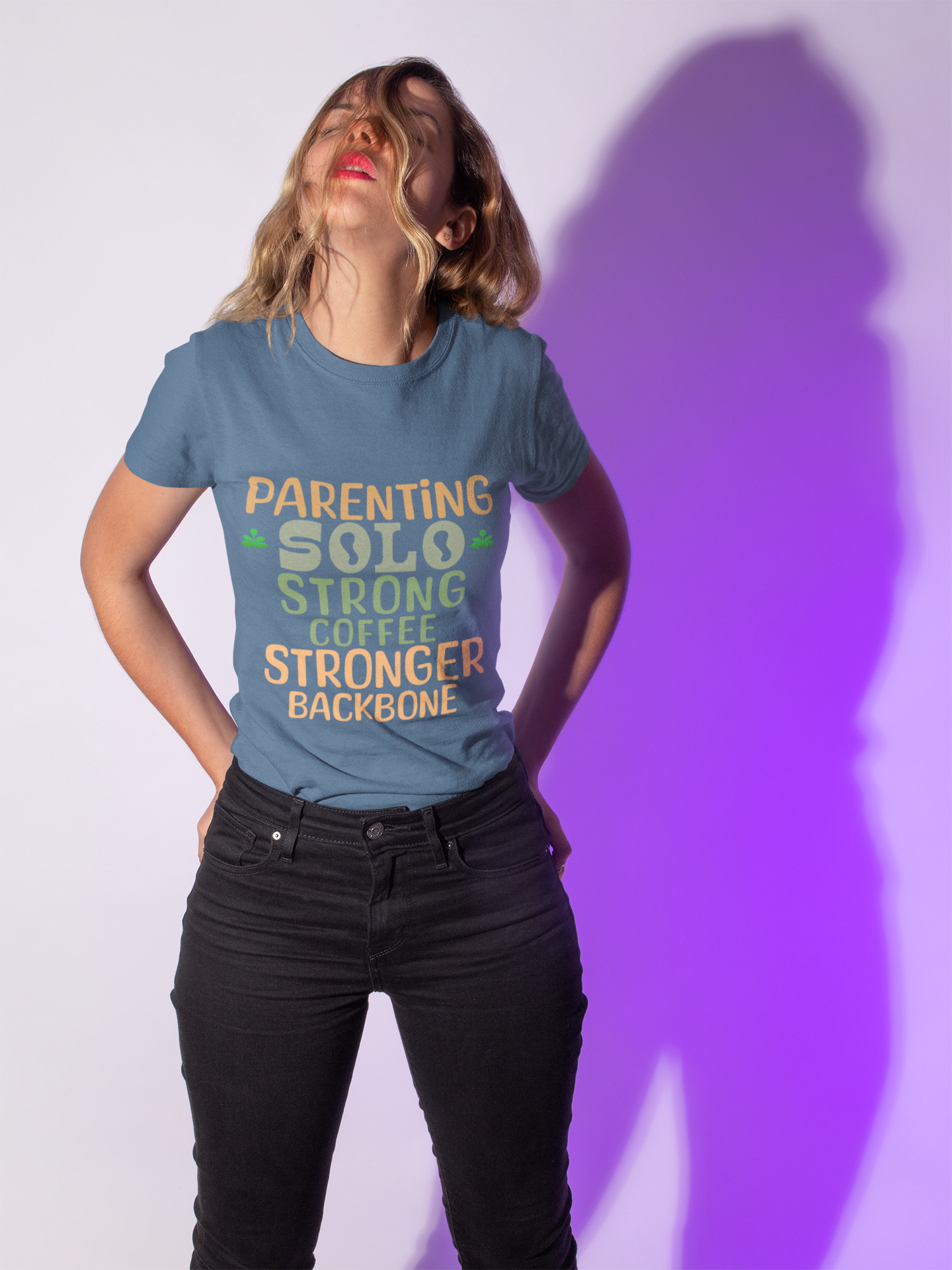 Parenting Solo Strong T-Shirt | Unisex Softstyle Tee product thumbnail image